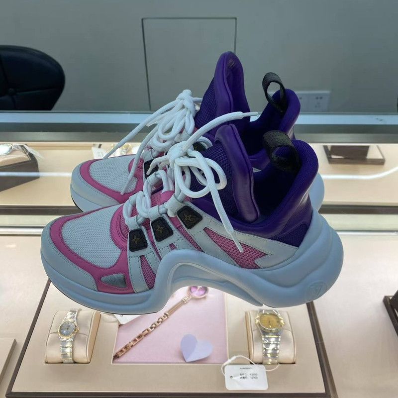 Louis Vuitton Louis Vuitton Archlight Sneakers in White Purple Pink 0079 Size US 5.5 / EU 38 - 1 Thumbnail