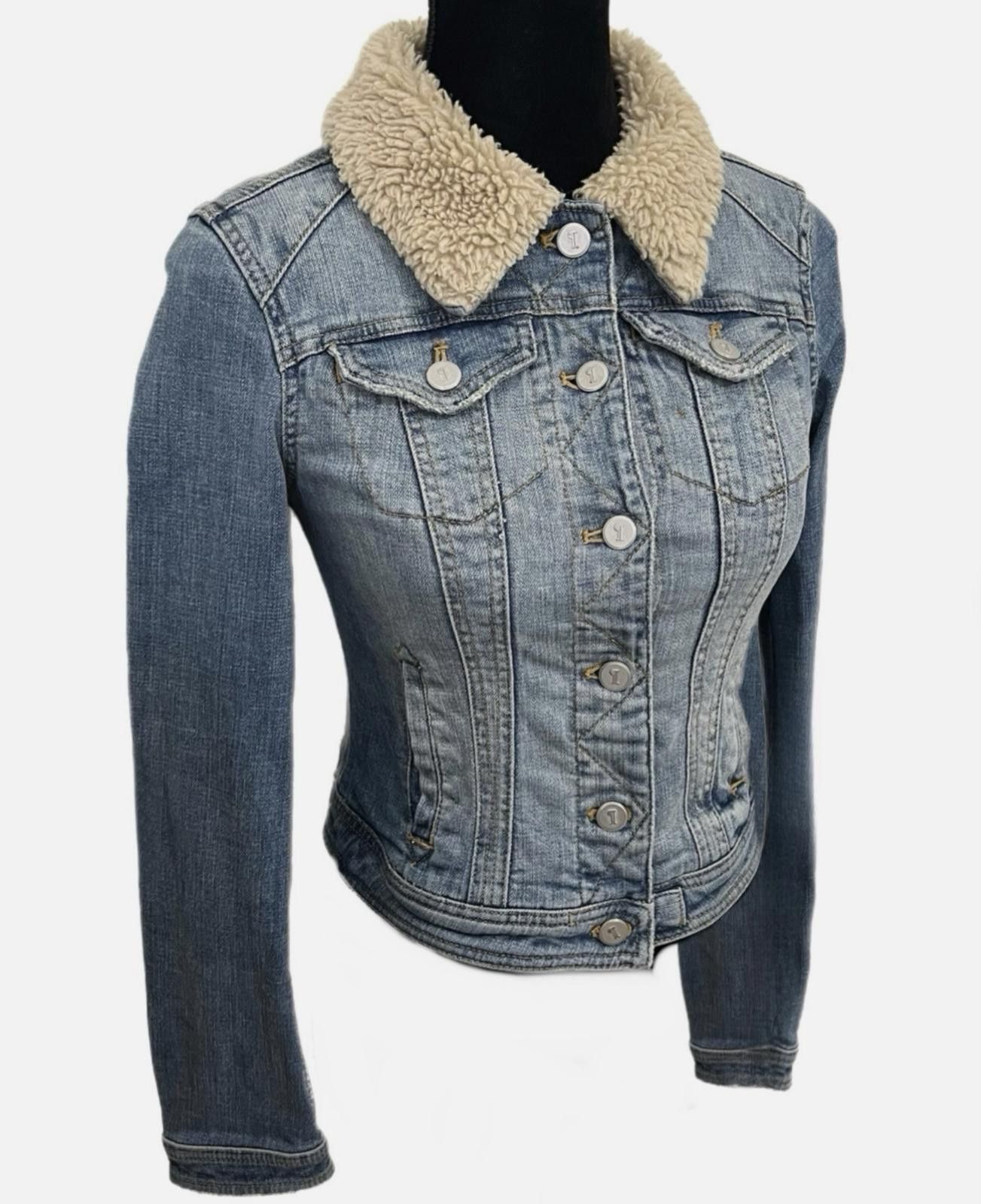 Other PILCRO & THE LETTERPRESS Sherpa Denim Jacket (X-SMALL) Size XS / US 0-2 / IT 36-38 - 1 Thumbnail