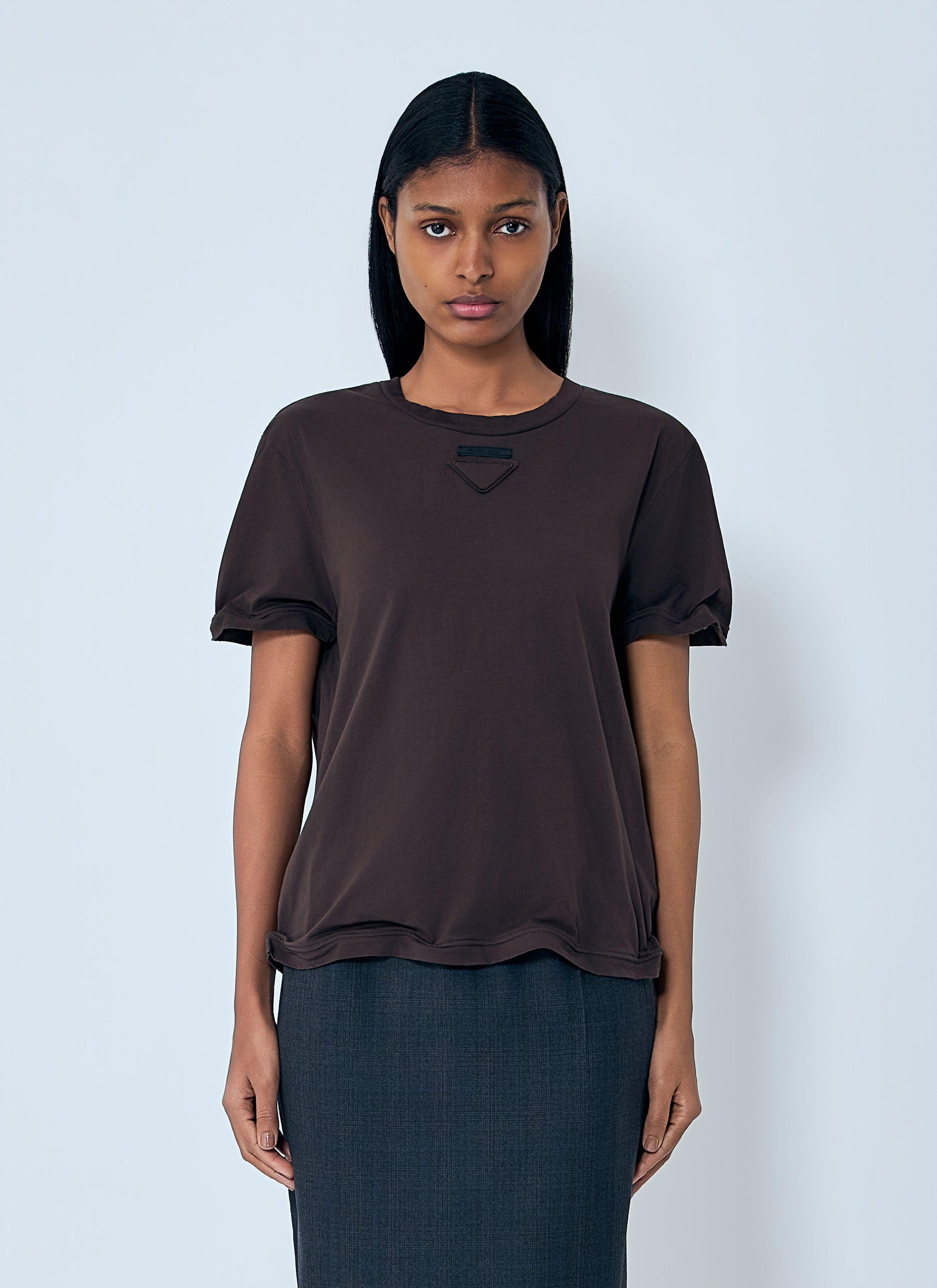 Prada Cotton Jersey T-shirt Size S / US 4 / IT 40 - 1 Thumbnail