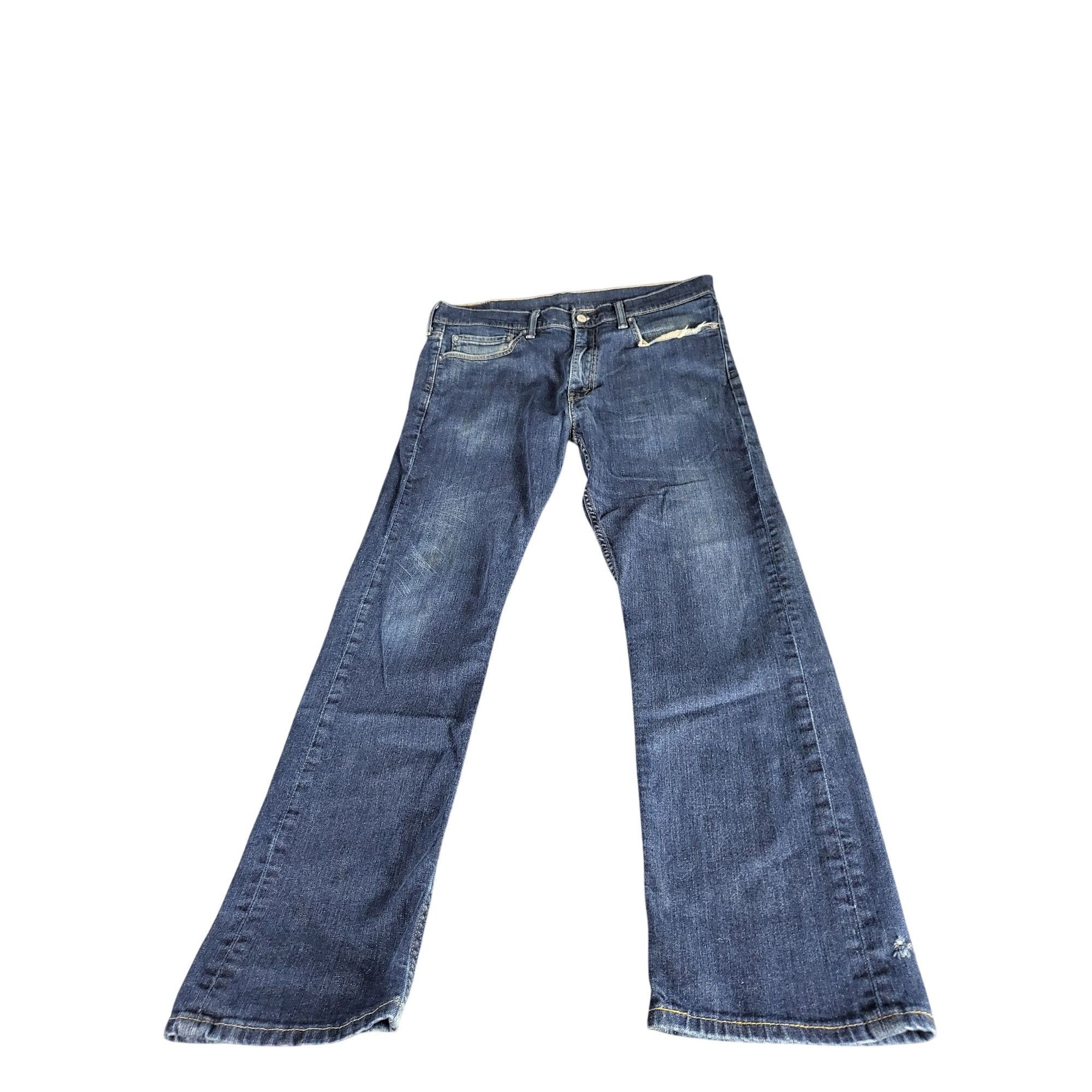Levi's Levis 513 Jeans Men Sz 34X32 Blank Tab Blue Denim Slim Strai Size US 34 / EU 50 - 1 Thumbnail