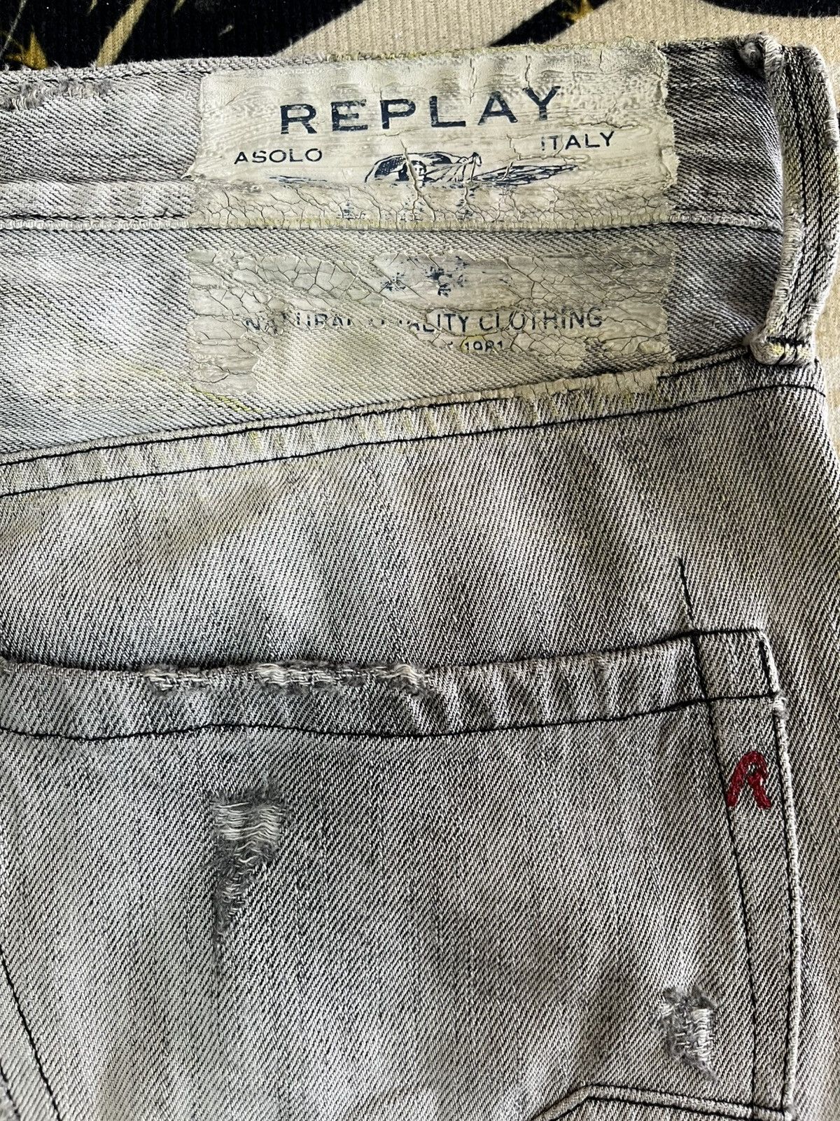 Beauty Beast × Replay Vintage Replay Waitom Distressed Denim Size US 35 - 18 Thumbnail