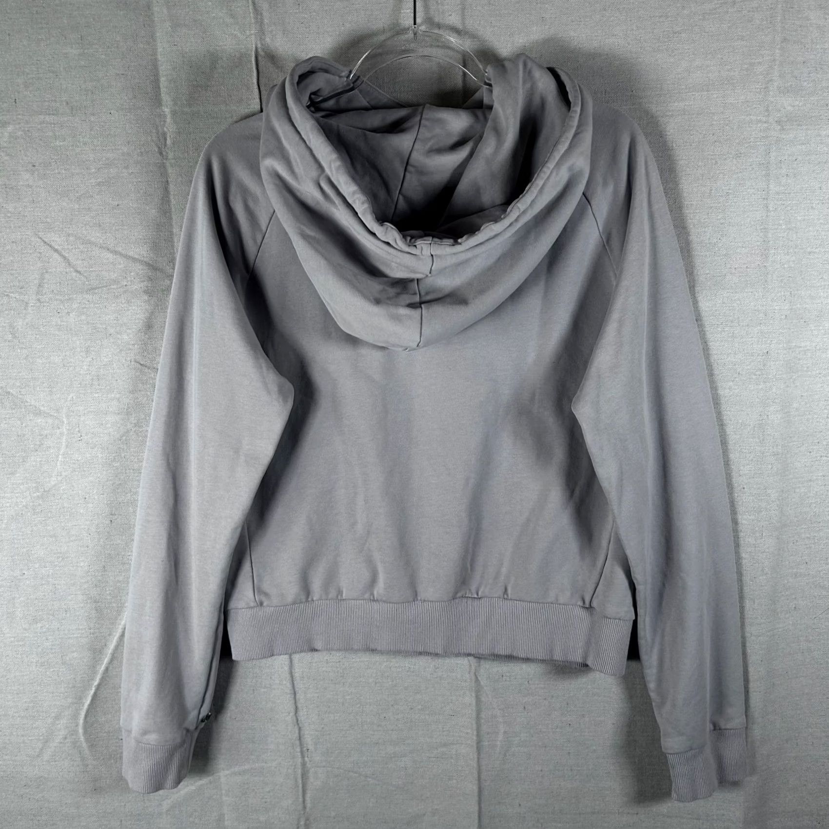 Avenue Ampersand Avenue Gray Cowl Neck Hoodie Pullover Sweater 100% Cotton Women's XL Raglan Sleeve, Drawstring, Pockets, Logo, Casual, Machine Washable Size XL / US 12-14 / IT 48-50 - 3 Thumbnail