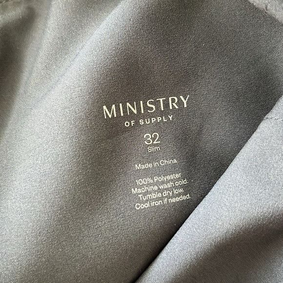 Ministry Of Supply Ministry of Supply Men's Kinetic Pant Slim Gray Flat Front Size US 32 / EU 48 - 8 Thumbnail