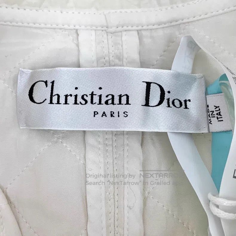Dior Dior White diamond checkered bee embroidery mulberry silk Size XXS / US 00 / IT 34 - 6 Thumbnail