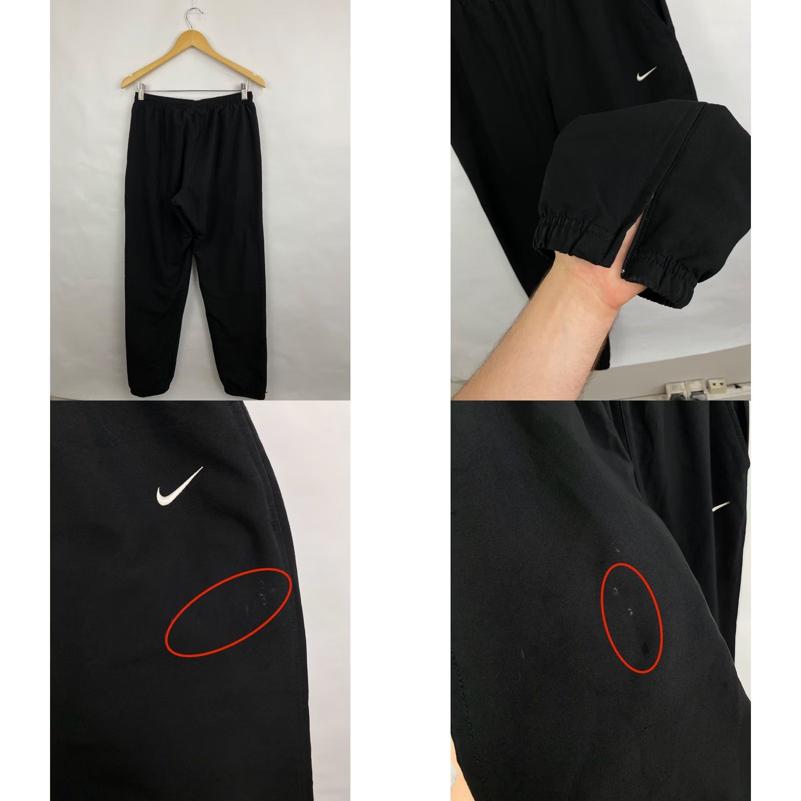 Nike VINTAGE Nike Nylon Track Pants M Black Mens | 90s Y2K Rare Retro Hype, Activewear, Pants, Regular, Size M, Black, Nylon, 90s, Mens Size US 31 - 8 Thumbnail