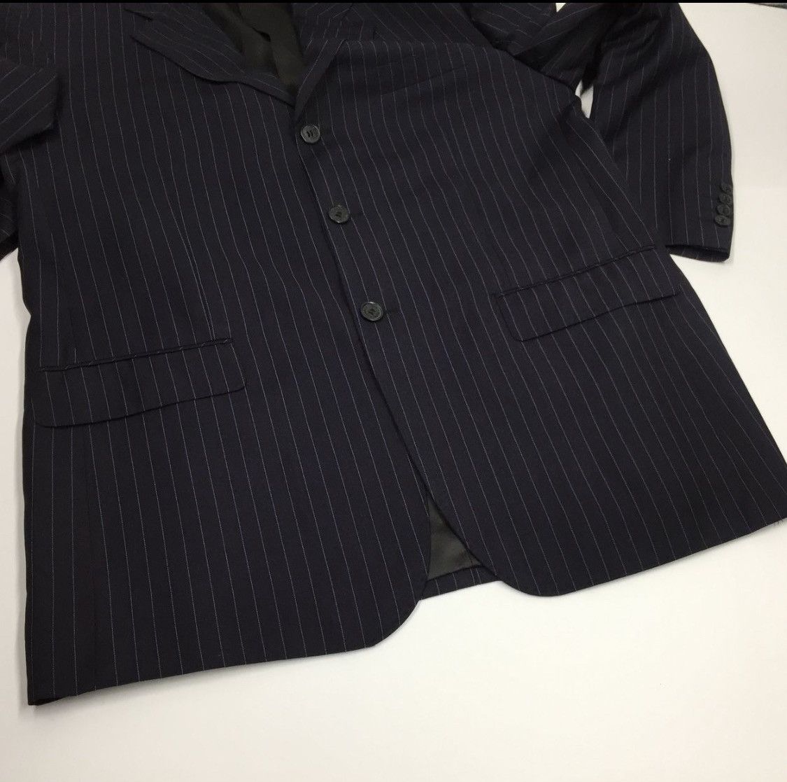 Alfred Dunhill × Designer Dunhill Classic Wool Blazer Men’s Black Jacket Size 52R - 11 Thumbnail