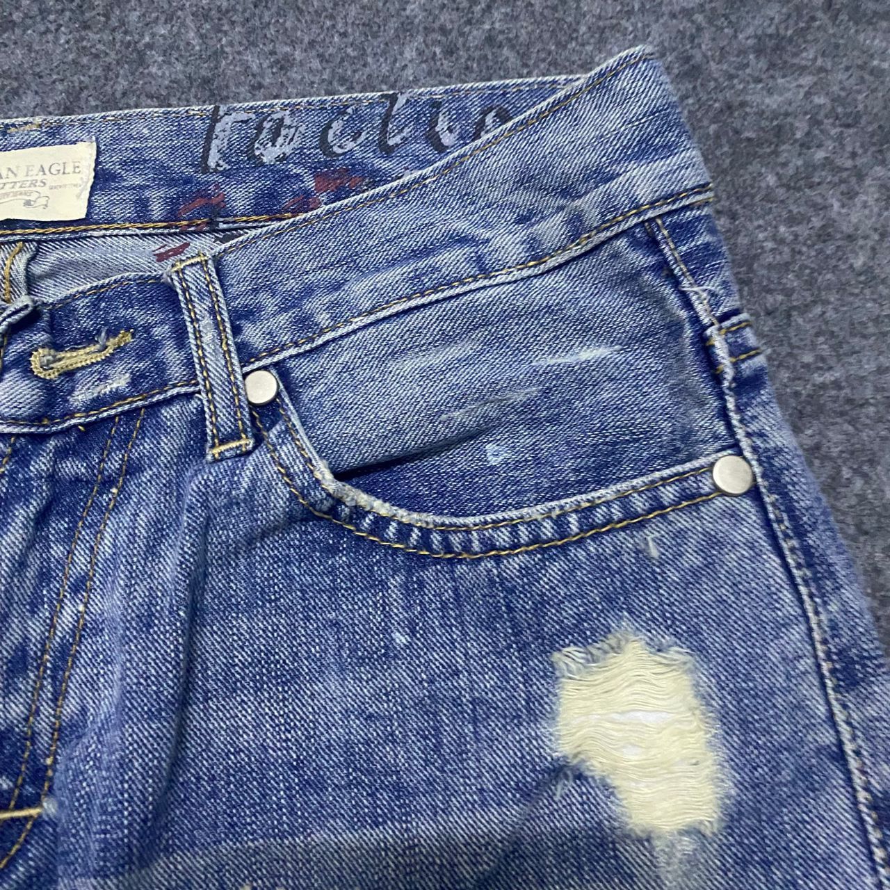 American Eagle Outfitters 💥Flare💥 American Eagle Qutfitters Distressed Denim Size US 31 - 8 Thumbnail