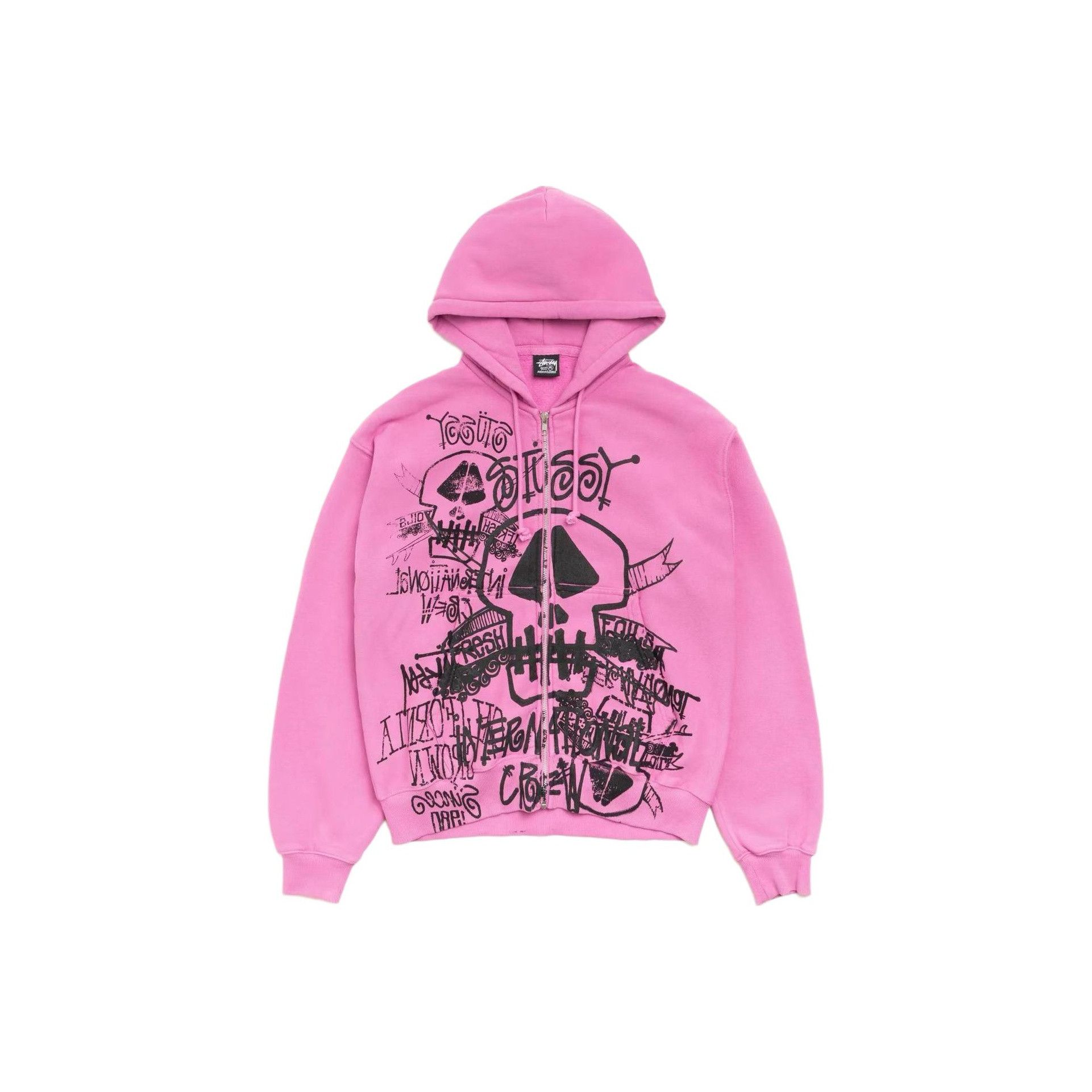 Stussy Stussy White Pigment Dyed Dice Hoodie Zip Up | Grailed