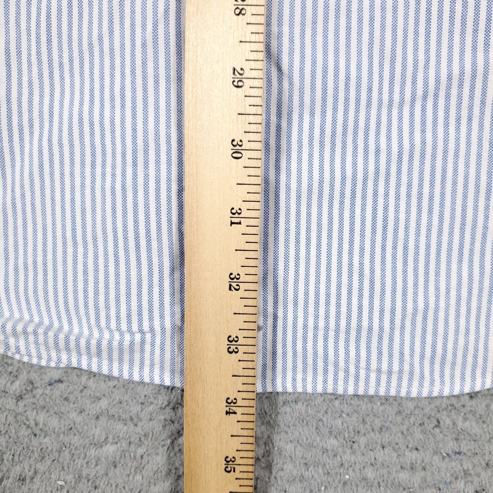 Ralph Lauren Ralph Lauren Shirt Mens 16.5 Blue Striped Dress Button Up Long Sleeve Size 42R - 6 Thumbnail