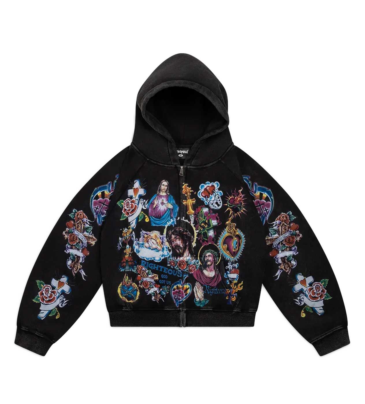Other Righteous Risen King Zip Up Hoodie Black Size US XL / EU 56 / 4 - 1 Preview