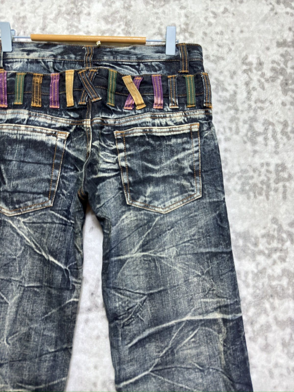Hysteric Glamour Vintage Y2K Nylaus Double Waist Acid Wash Distressed Denim Size US 30 / EU 46 - 10 Thumbnail