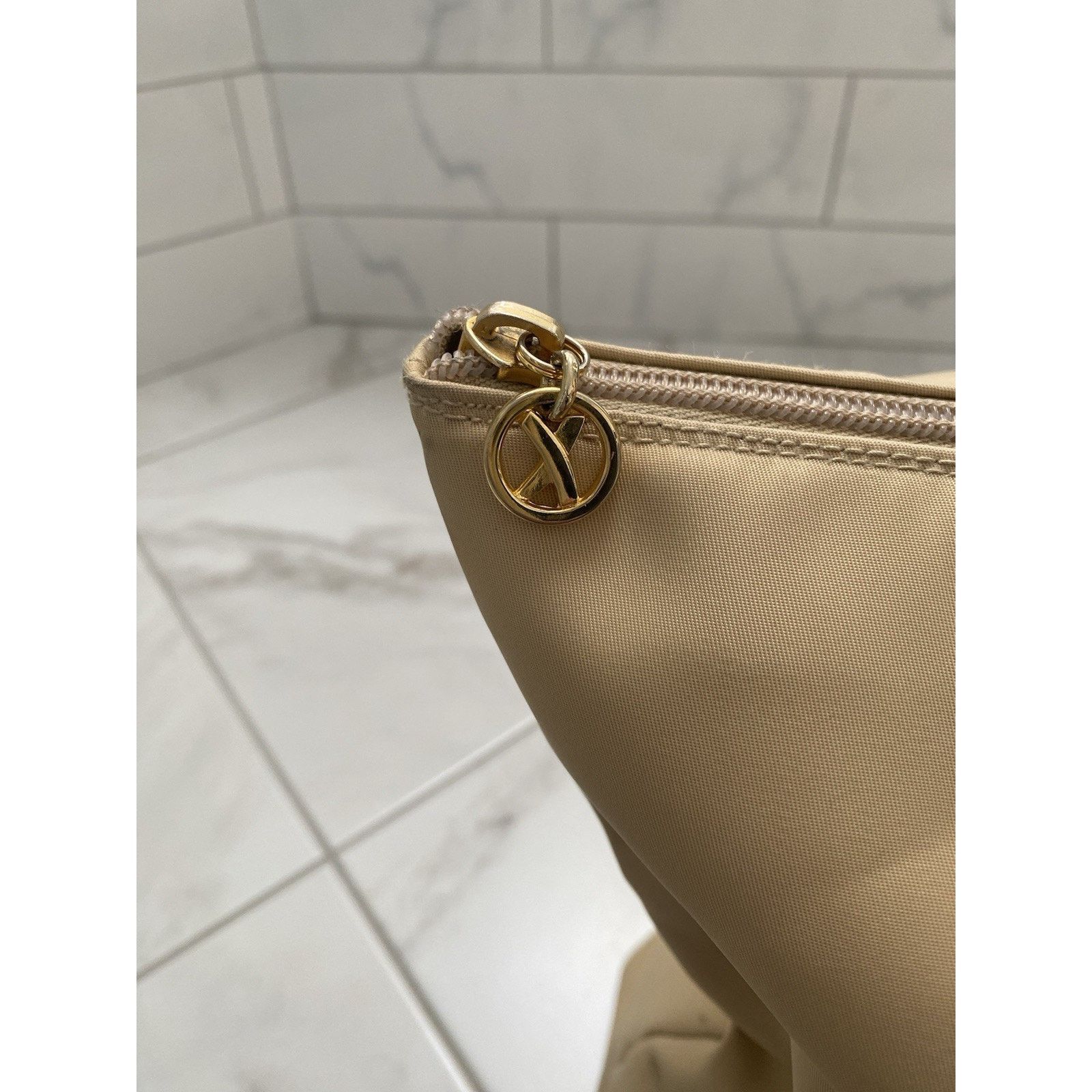 Paloma Picasso Vintage By Paloma Picasso nylon Leather Zip Tote Beige Size ONE SIZE - 7 Thumbnail