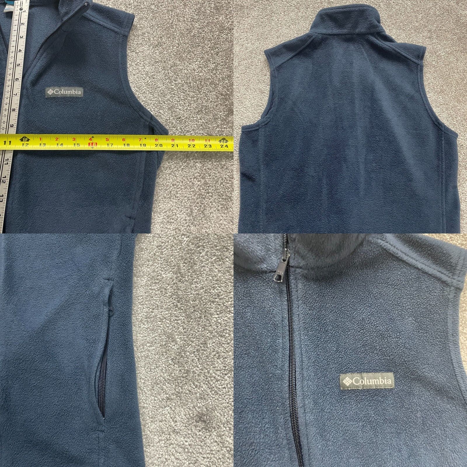 Vintage Columbia Vest Mens Small Navy Blue Fleece Steens Mountain 1535 Full Zip Pockets Size US S / EU 44-46 / 1 - 8 Thumbnail