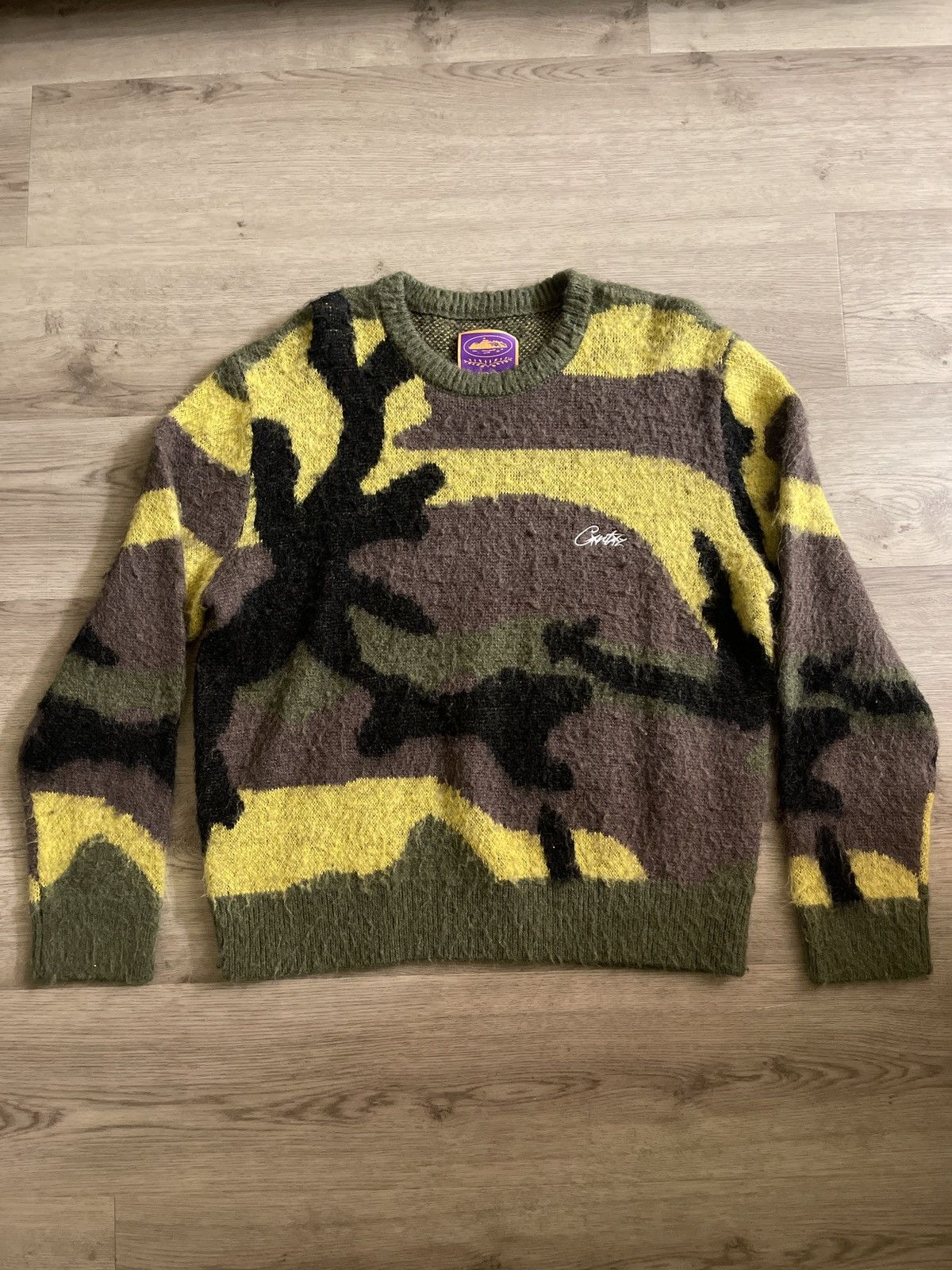 Corteiz Corteiz C Star Mohair Knit Sweater Black | Grailed