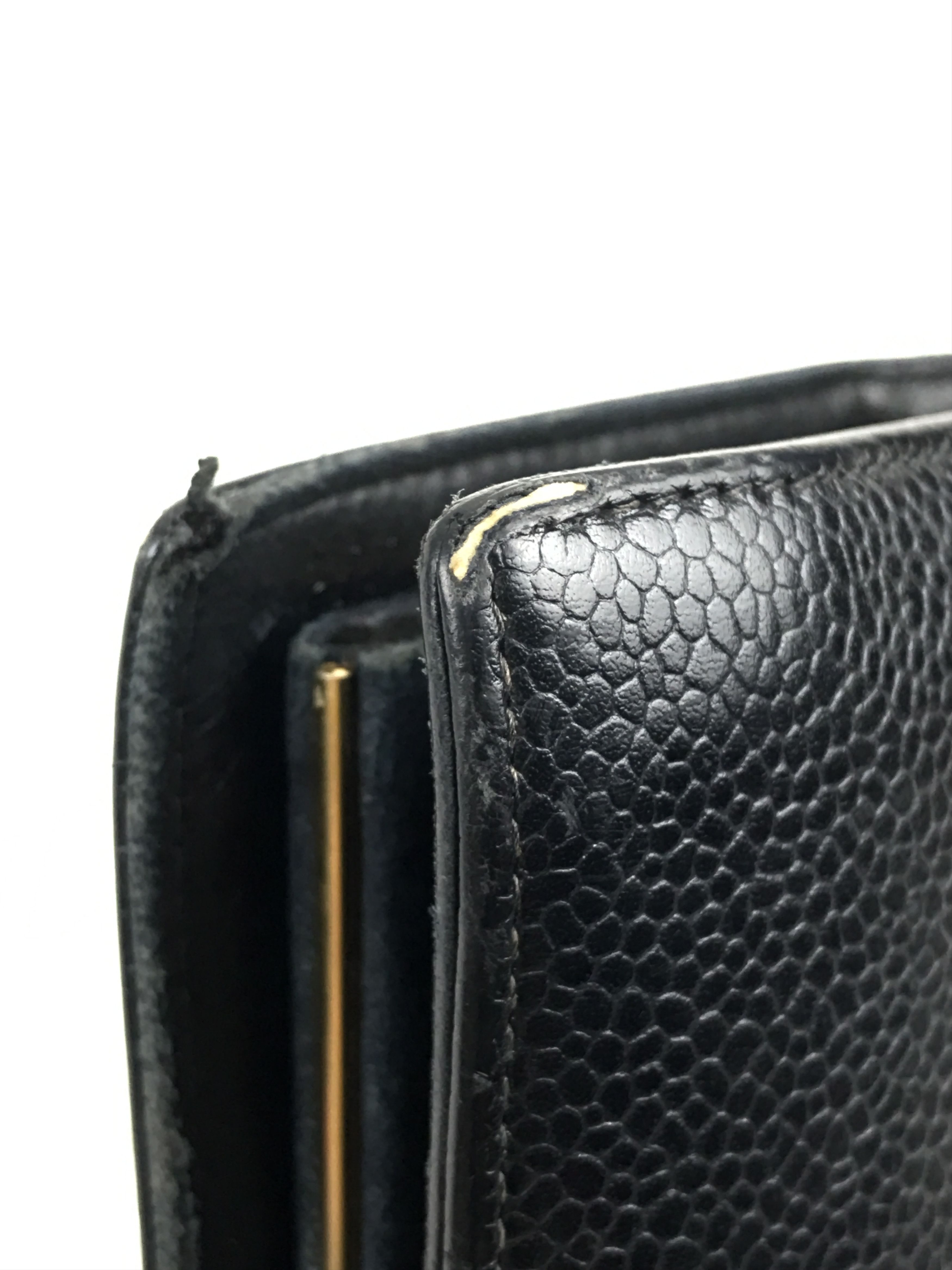 Chanel Chanel Black Caviar Leather CC Logo Bifold Wallet With Box Size ONE SIZE - 23 Thumbnail