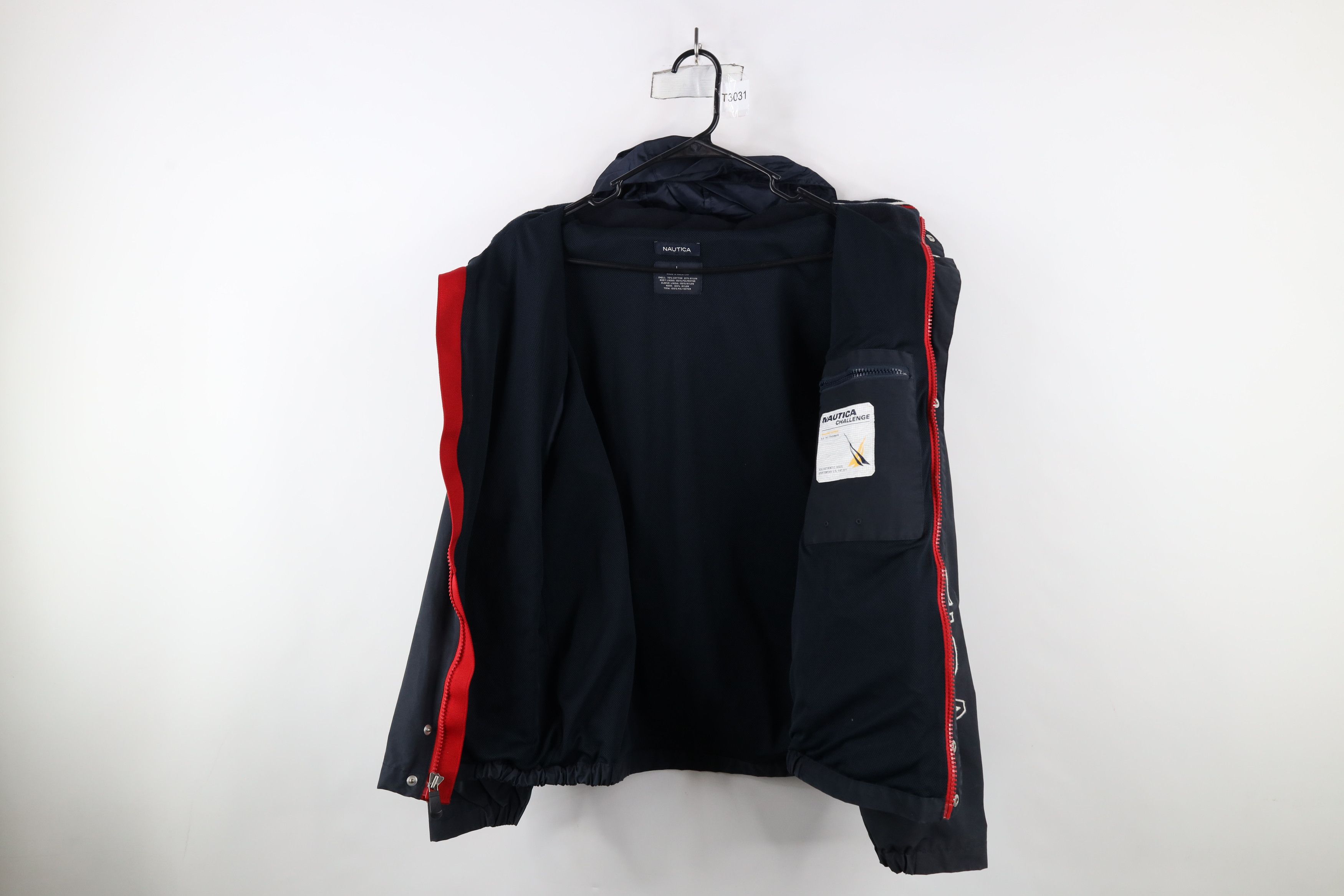 Nautica × Vintage Vintage 90s Nautica Hooded Sailing Windbreaker Jacket Size US L / EU 52-54 / 3 - 9 Thumbnail