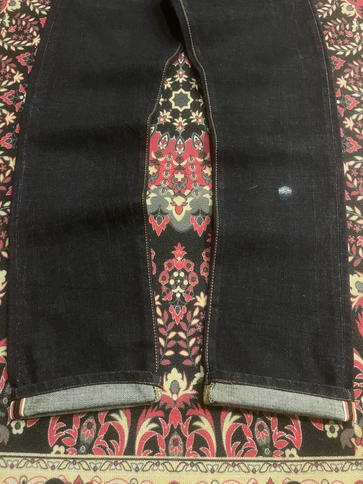 Edwin Edwin Made in Japan Raw Indigo Buckle Back Selvedge Jeans Size US 27 - 11 Thumbnail