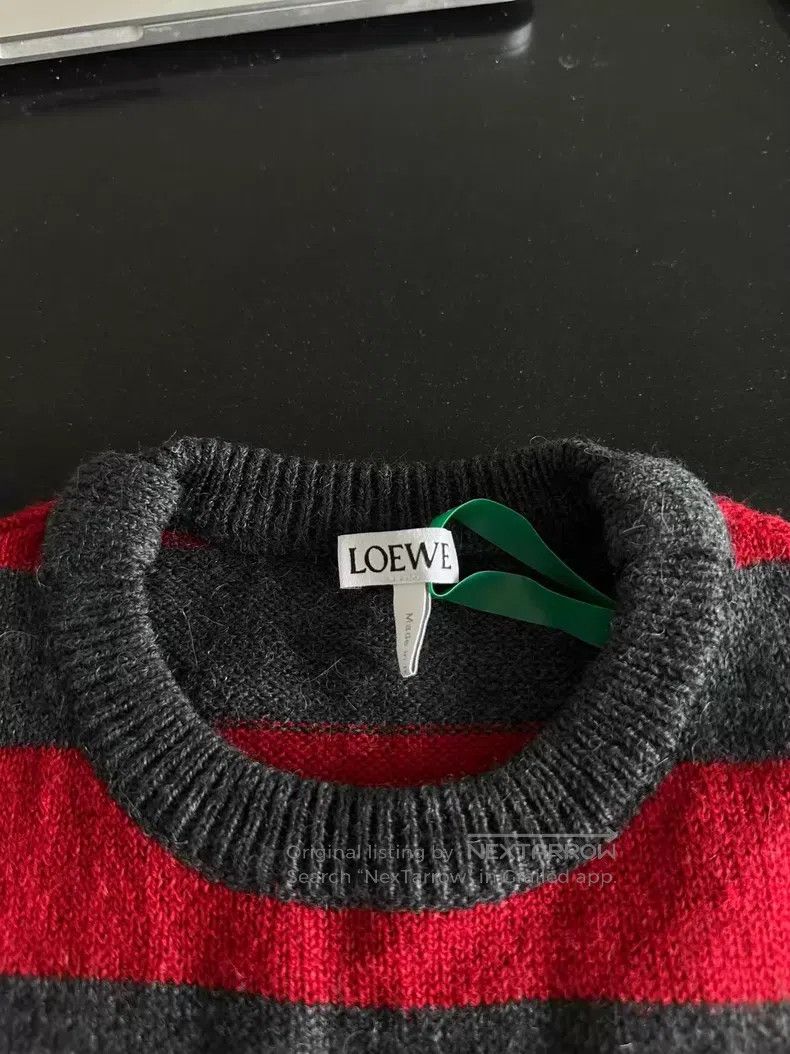 Loewe Loewe Red striped embroidered sweater Size XS / US 0-2 / IT 36-38 - 3 Thumbnail
