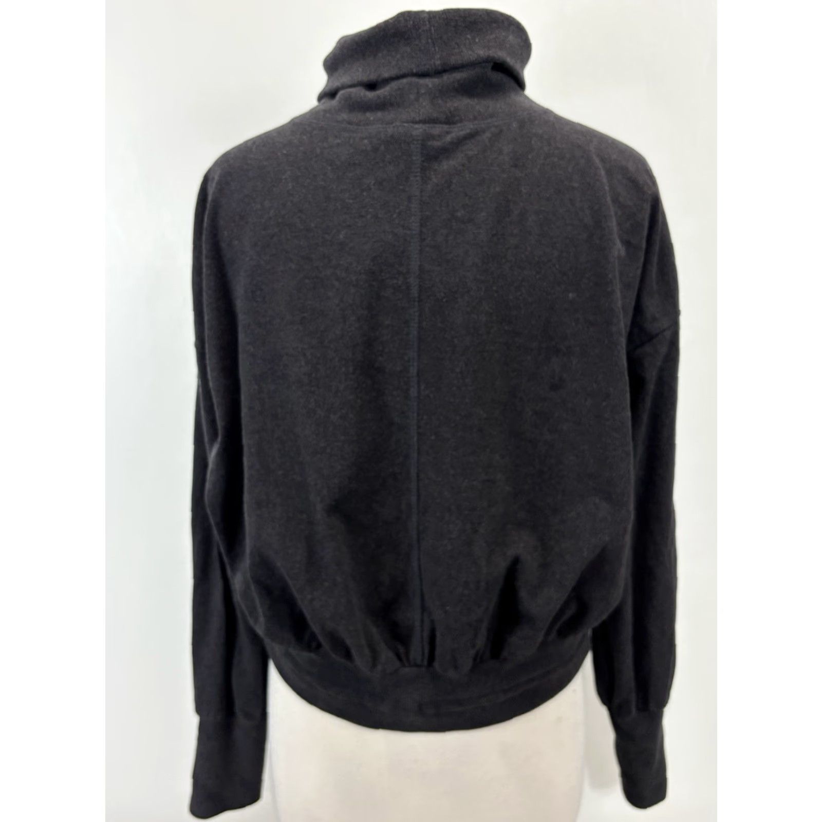 Sweaty Betty SWEATY BETTY MELODY LUXE FLEECE PULLOVER Turtleneck Charcoal Gray 8 Soft Cozy Size M / US 6-8 / IT 42-44 - 3 Thumbnail
