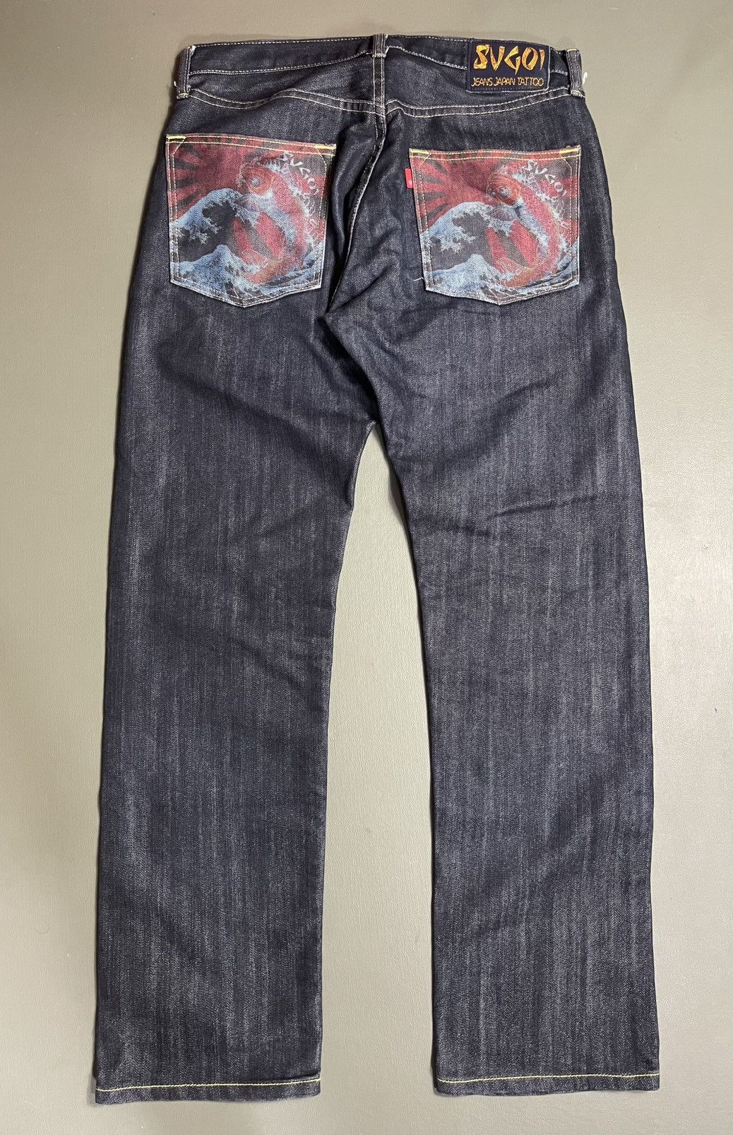 Japanese Brand Sugoi Koi Print Jeans Size US 34 / EU 50 - 1 Thumbnail