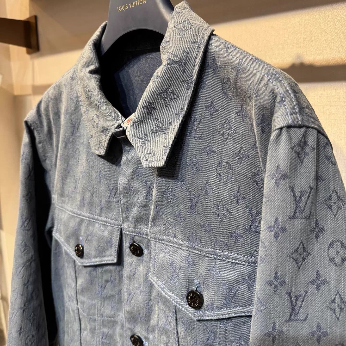 Louis Vuitton Louis Vuitton OG Blue All-Over Print Denim Jacket 46 New Size US S / EU 44-46 / 1 - 3 Thumbnail