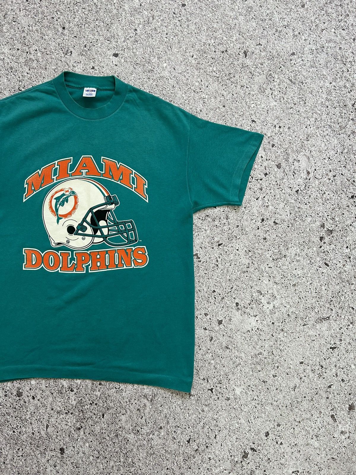 NFL × Vintage Vintage 90s Miami Dolphins NFL Retro Single Stich T-Shirt Size US L / EU 52-54 / 3 - 3 Thumbnail