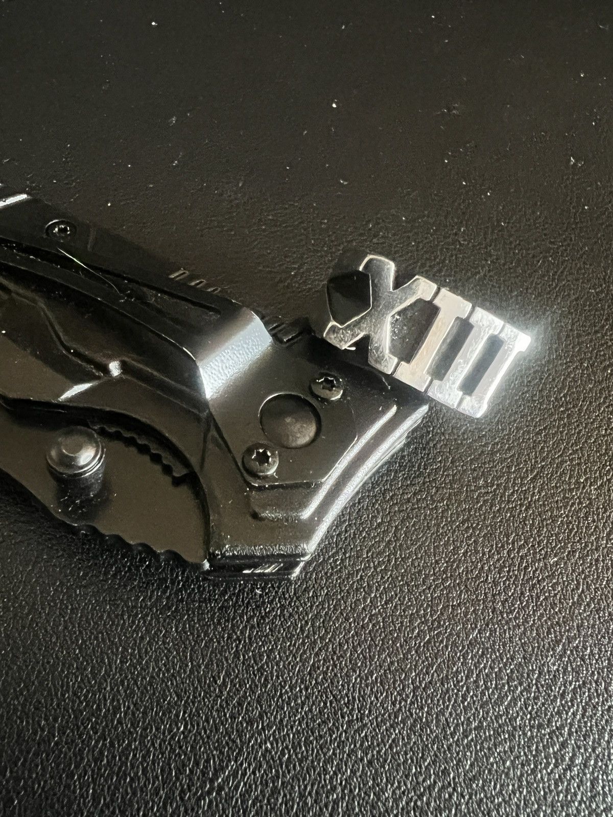 Vintage Size 8 - Lucky Unlucky 13 Roman Numeral Gothic Steel Style Size ONE SIZE - 6 Thumbnail