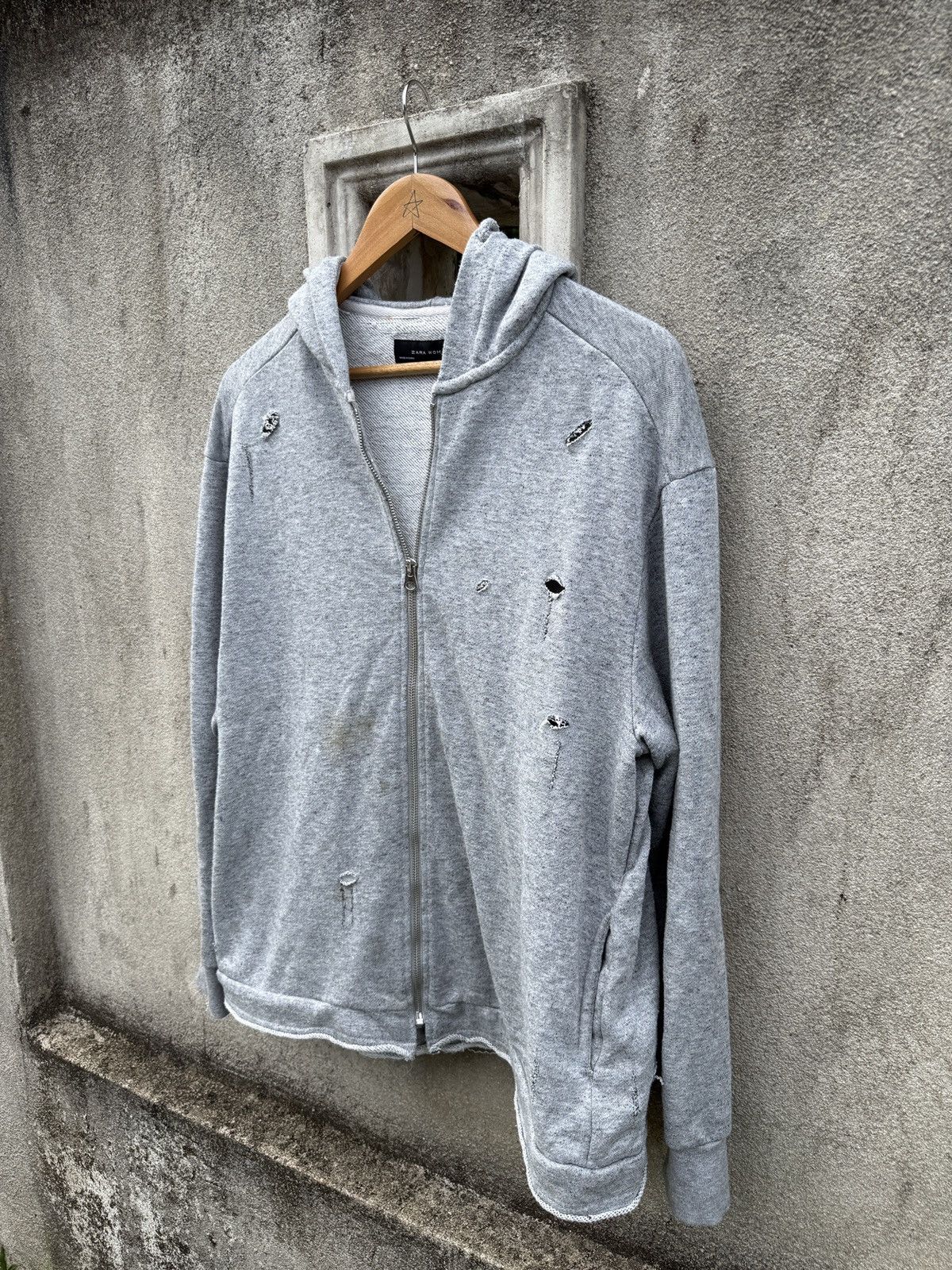 If Six Was Nine Zara Distressed Hoodie Inspired by If Six Was Nine Size US L / EU 52-54 / 3 - 2 Thumbnail