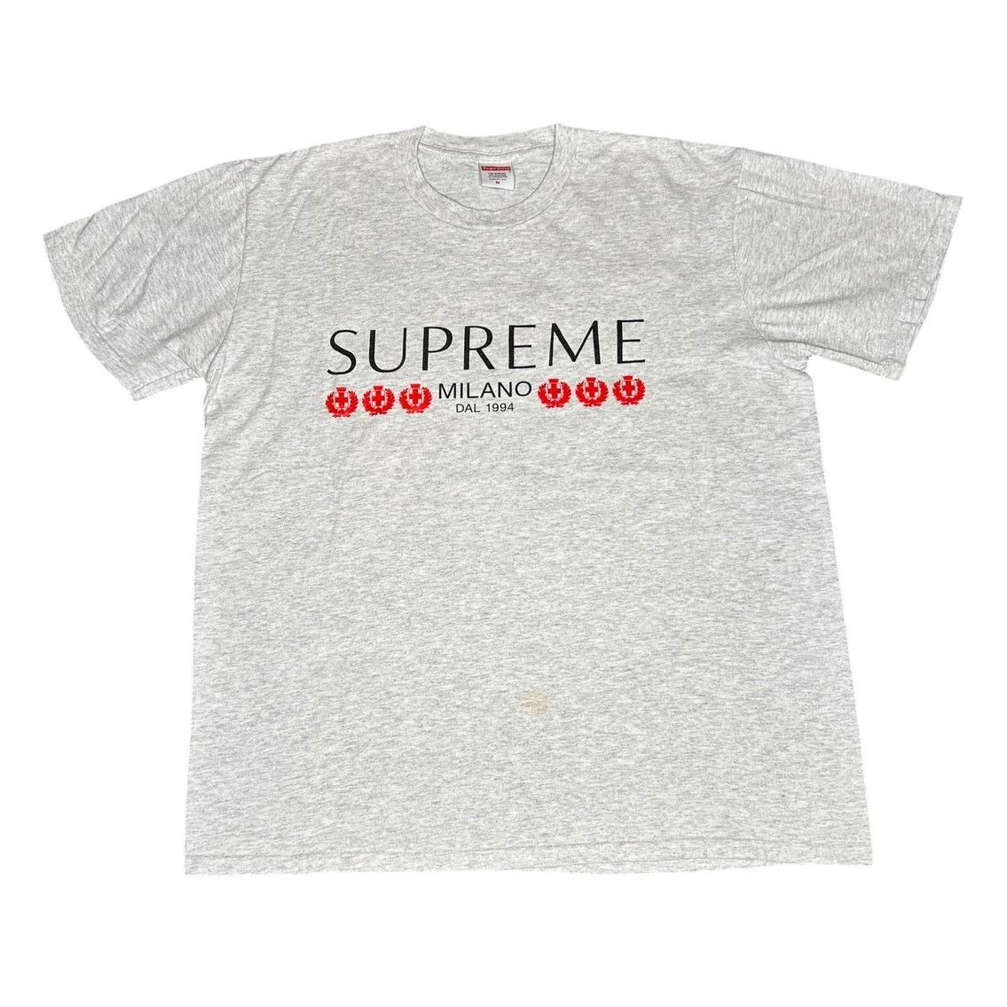 Supreme Milano Logo Grey T-Shirt SS21 Short Sleeve T Shirts