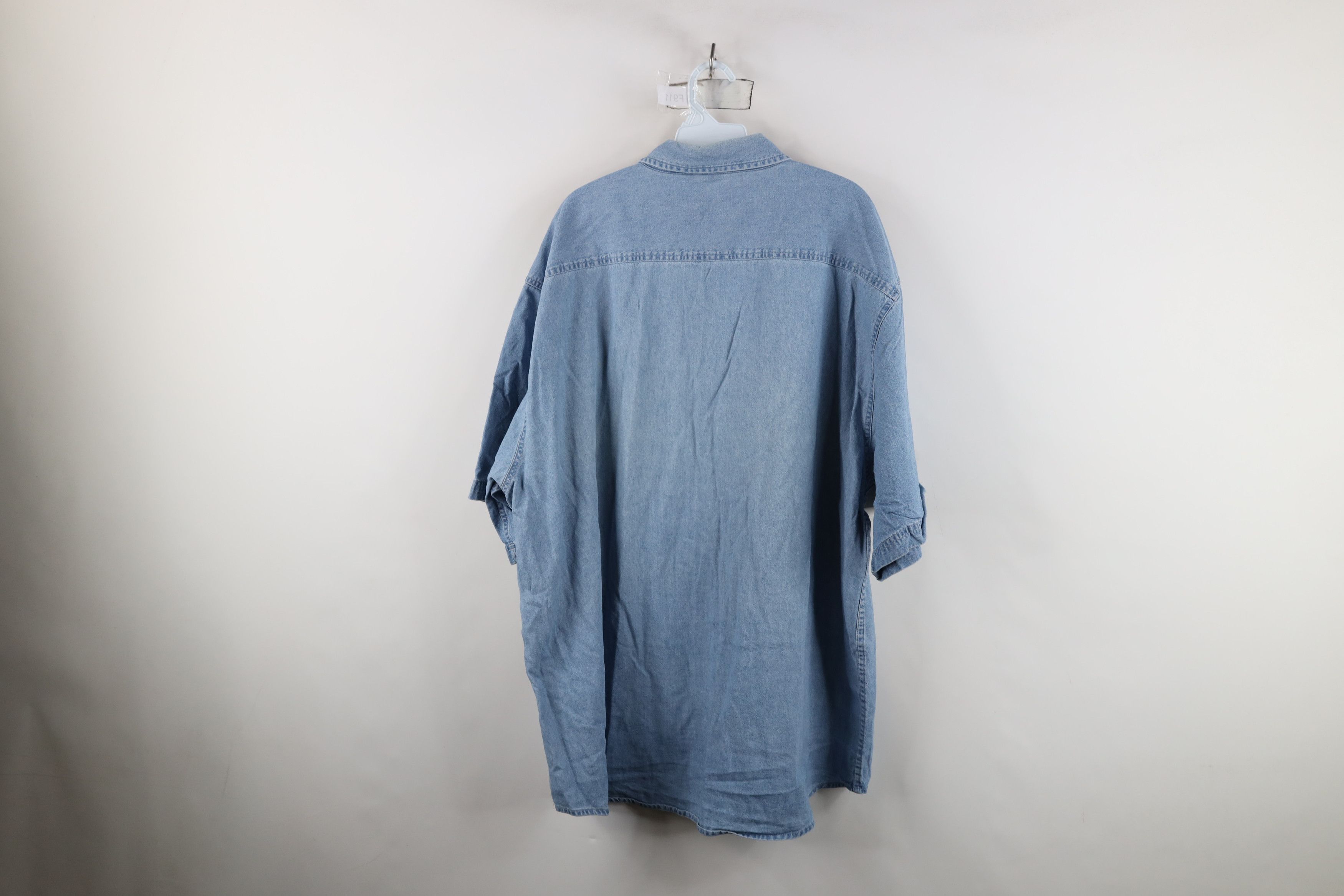 Vintage Vintage Y2K American Festival Denim Jean Button Down Shirt Size US XXL / EU 58 / 5 - 13 Thumbnail
