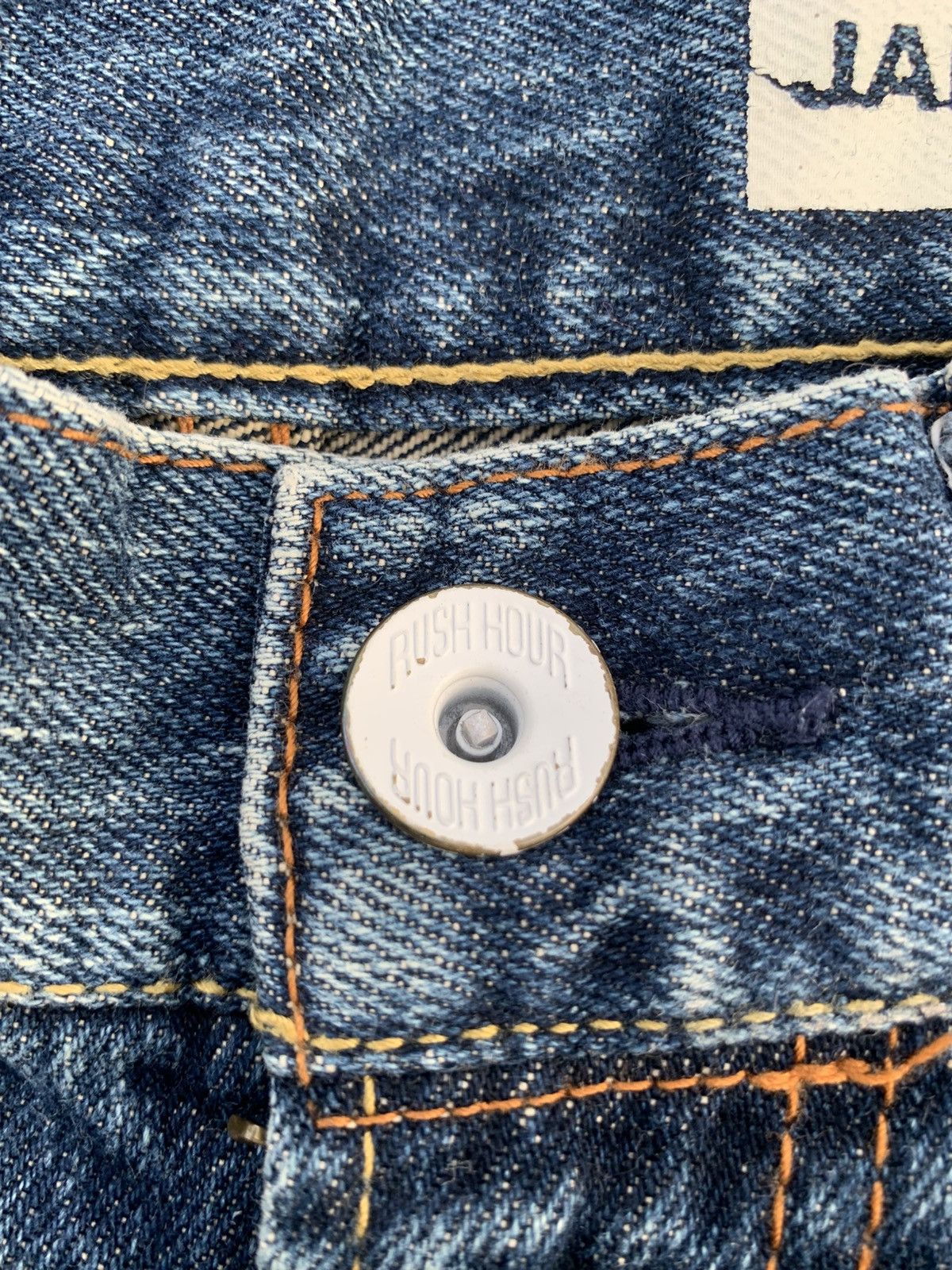 Kapital RUSH HOUR SELVEDGE JAPANESE RAW DISTRESSED DENIM Size US 30 / EU 46 - 13 Thumbnail