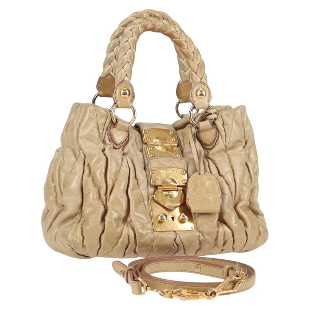 Miu Miu Miu Miu Coffer Convertible Satchel Leather Size ONE SIZE - 1 Thumbnail