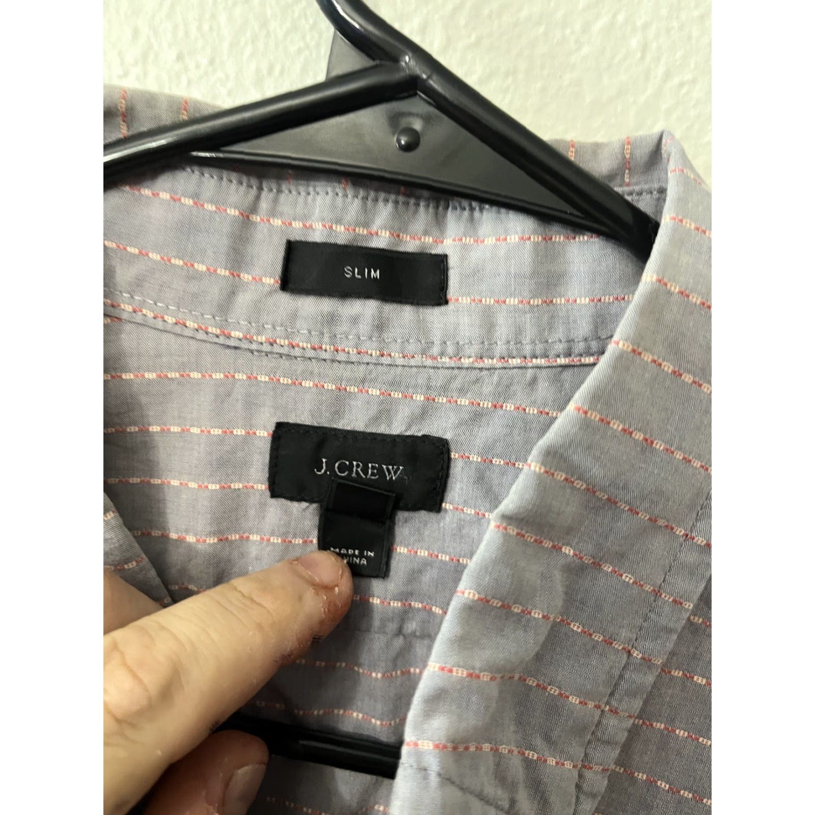 J.Crew J.Crew Button-Down Shirt Men’s S Purple Washed Horizontal Stripe Slim Fit Size US S / EU 44-46 / 1 - 3 Thumbnail