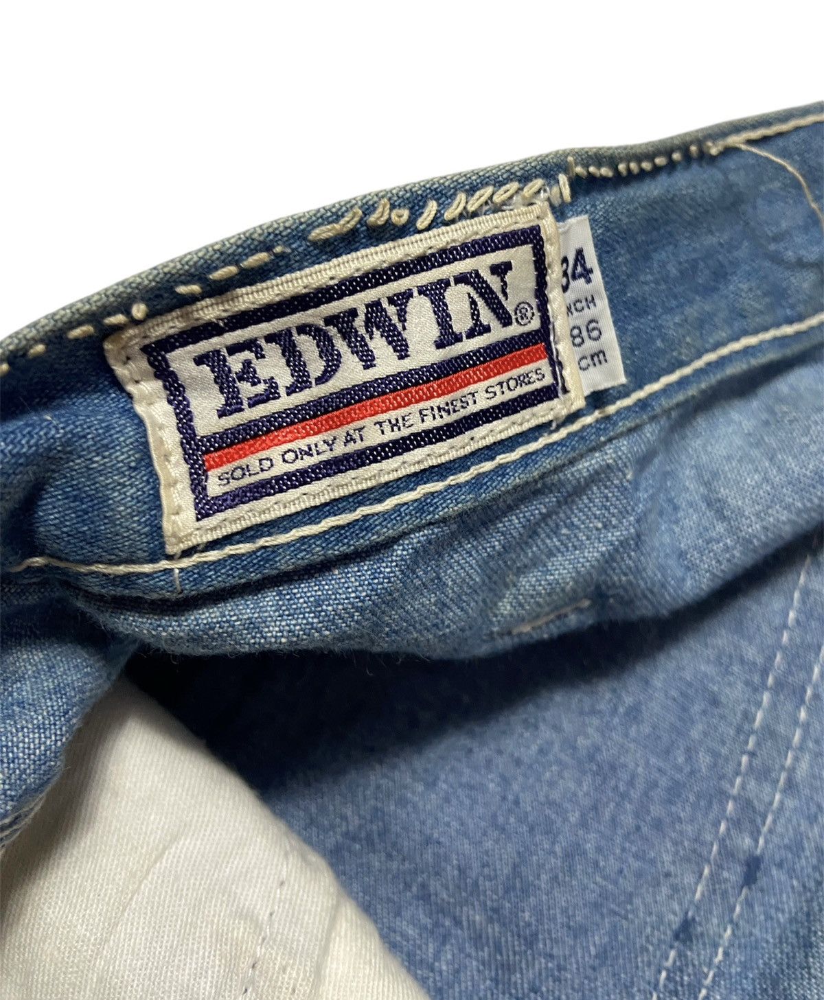Edwin × Japanese Brand × Vintage Rare Vintage 90s Edwin Carpenter Stonewash Blue Jeans Size US 32 / EU 48 - 3 Thumbnail