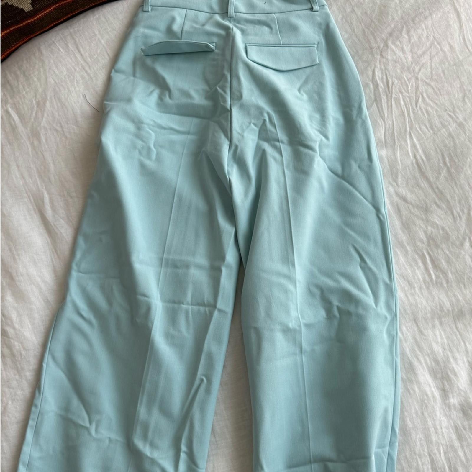 Samsoe Samsoe SAMSOE Blue Wide Leg Pants Size 28" / US 6 / IT 42 - 3 Thumbnail
