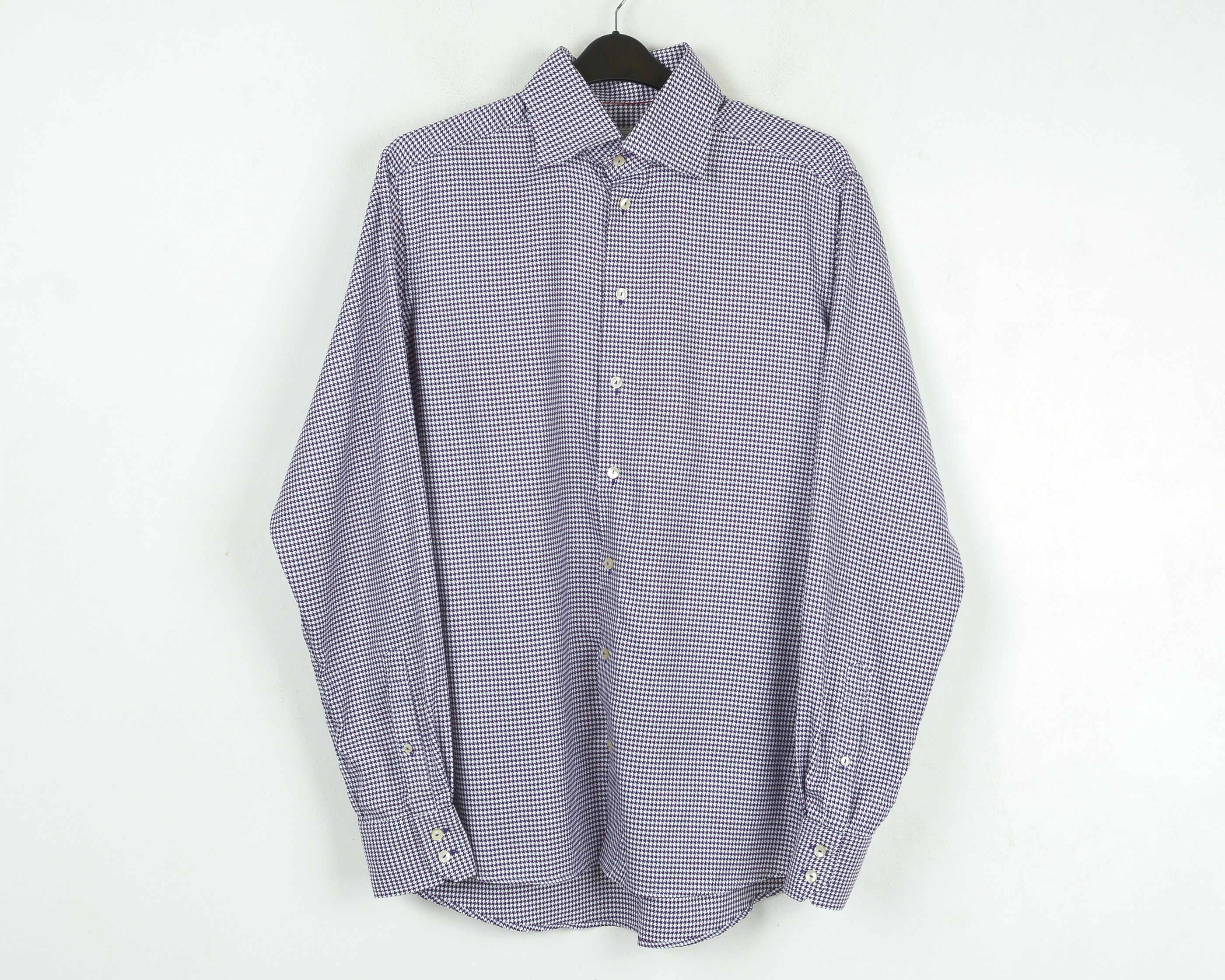 Eton Contemporary Button Formal Shirt 17" Size 43 Long Sleeved Size 42R - 1 Thumbnail
