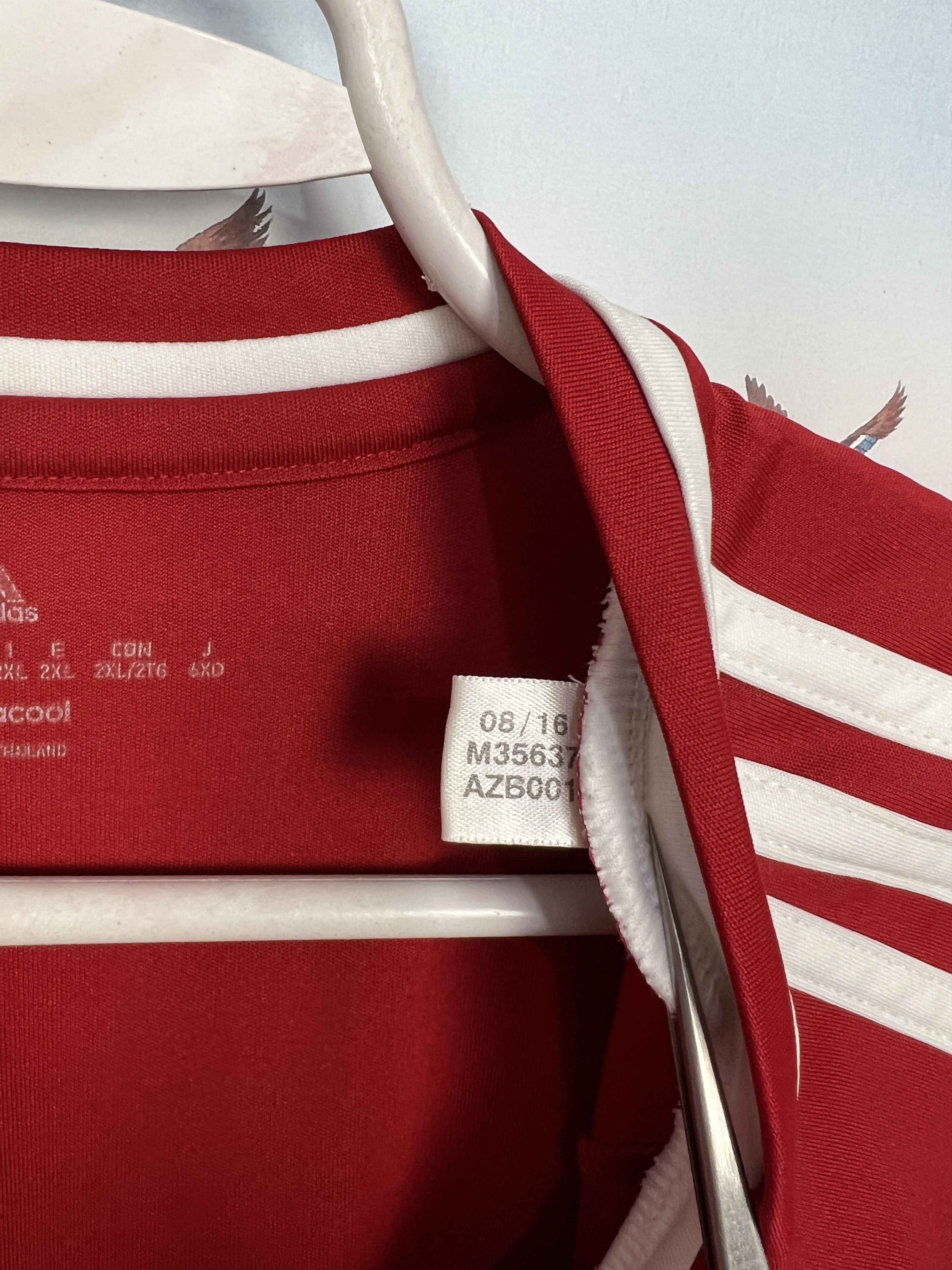 Adidas Hungary Home football shirt 2016 Soccer Adidas Jersey Size US XXL / EU 58 / 5 - 8 Thumbnail