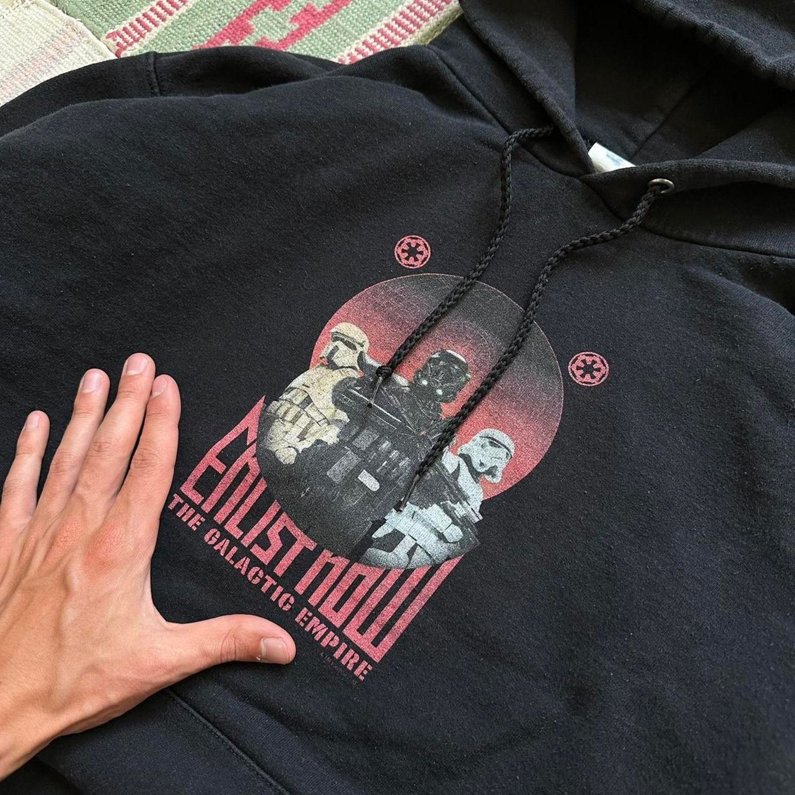 Star Wars × Vintage Vintage 00s Star Wars Heavy Cotton Black Hoodie Sweatshirt Size US M / EU 48-50 / 2 - 4 Thumbnail