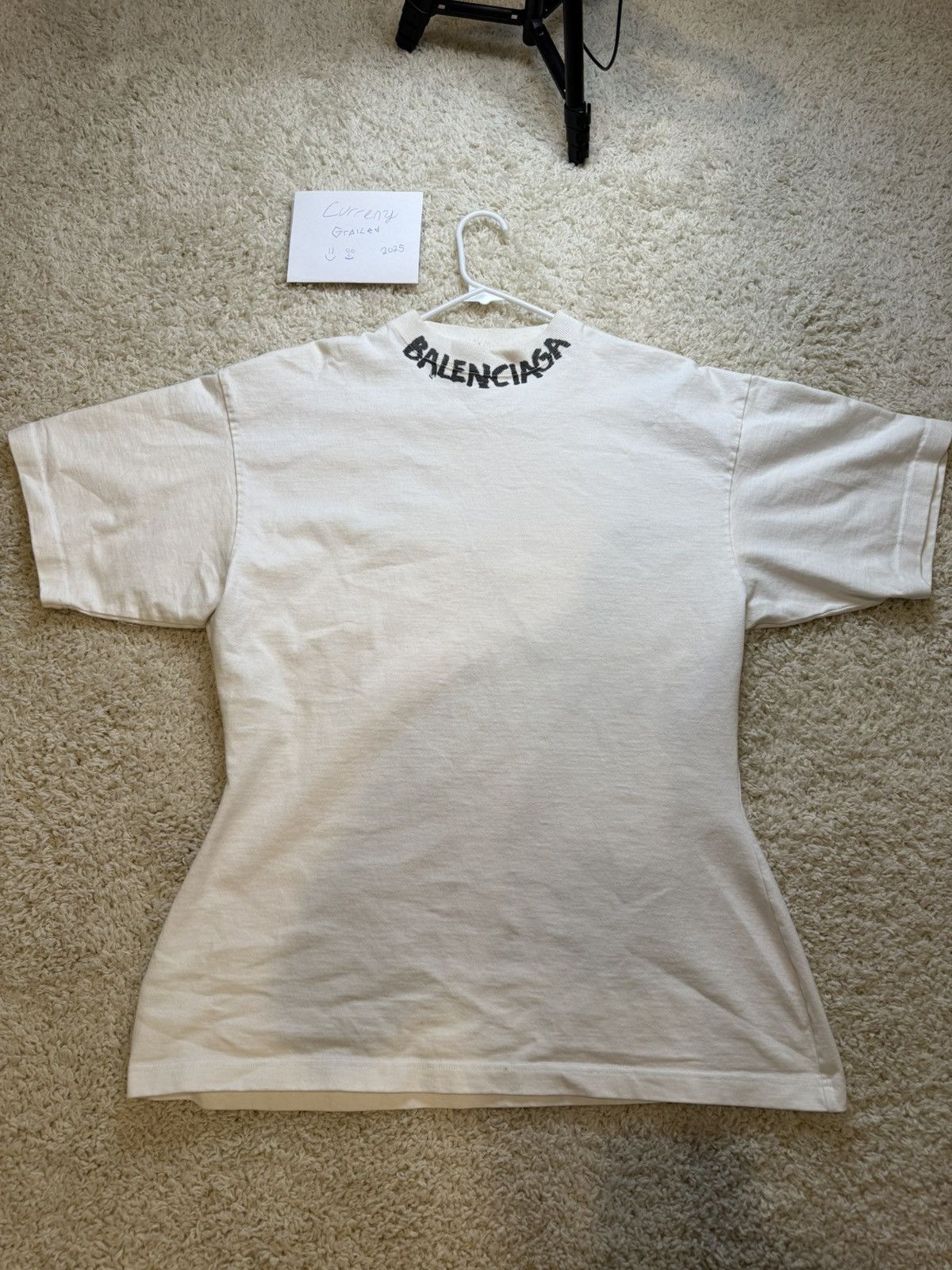 Balenciaga Balenciaga Scribble Curve Oversized Tshirt Size US S / EU 44-46 / 1 - 2 Thumbnail