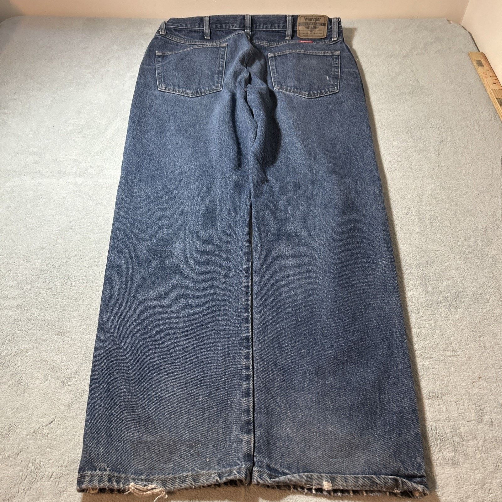 Wrangler Wrangler Loose Baggy Jeans Mens 36x32 Relaxed Wide Straight Size 34" / US 12 / IT 48 - 12 Thumbnail
