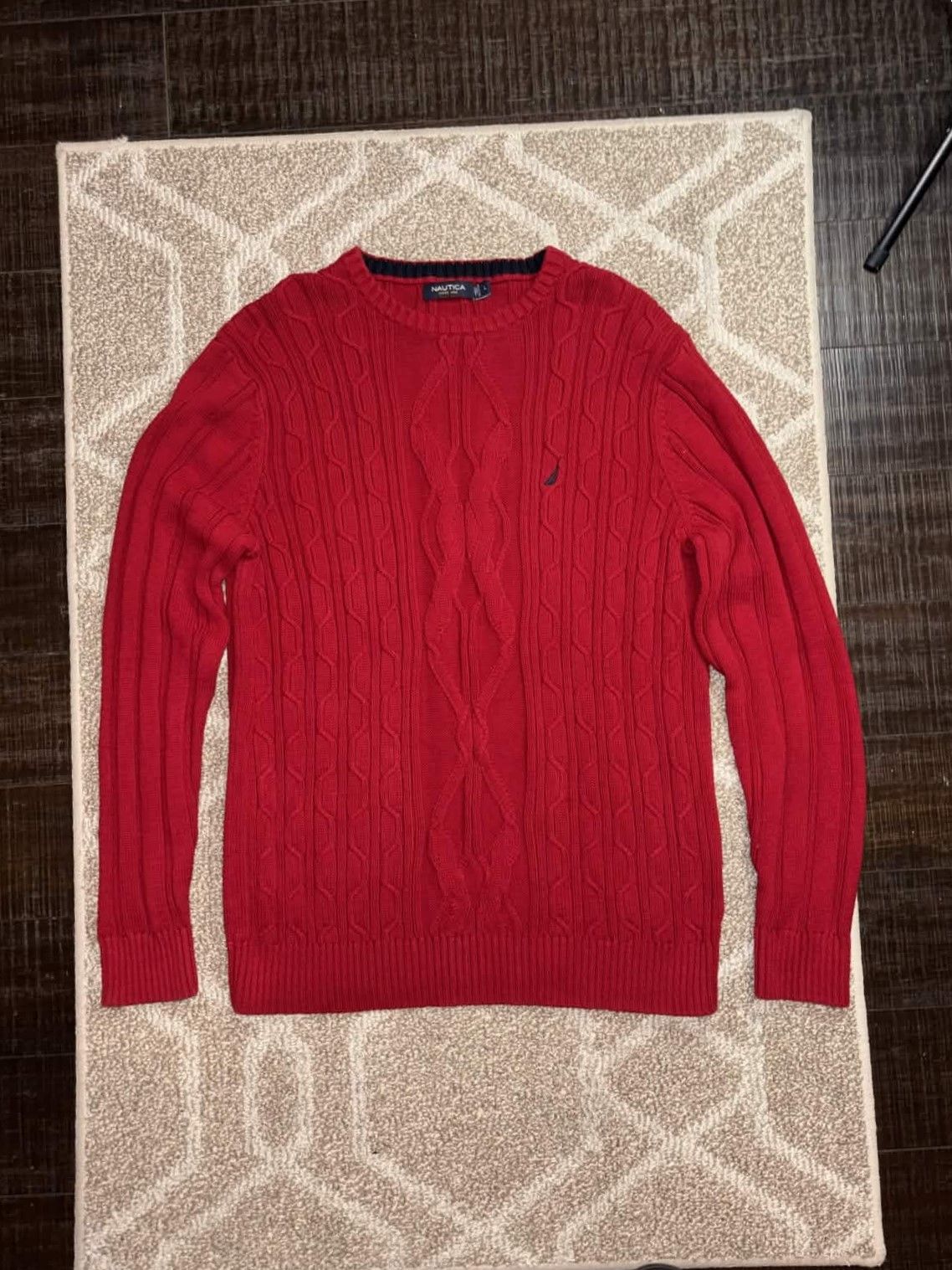 Nautica Nautica Red Cable Knit Sweater Size US S / EU 44-46 / 1 - 1 Thumbnail