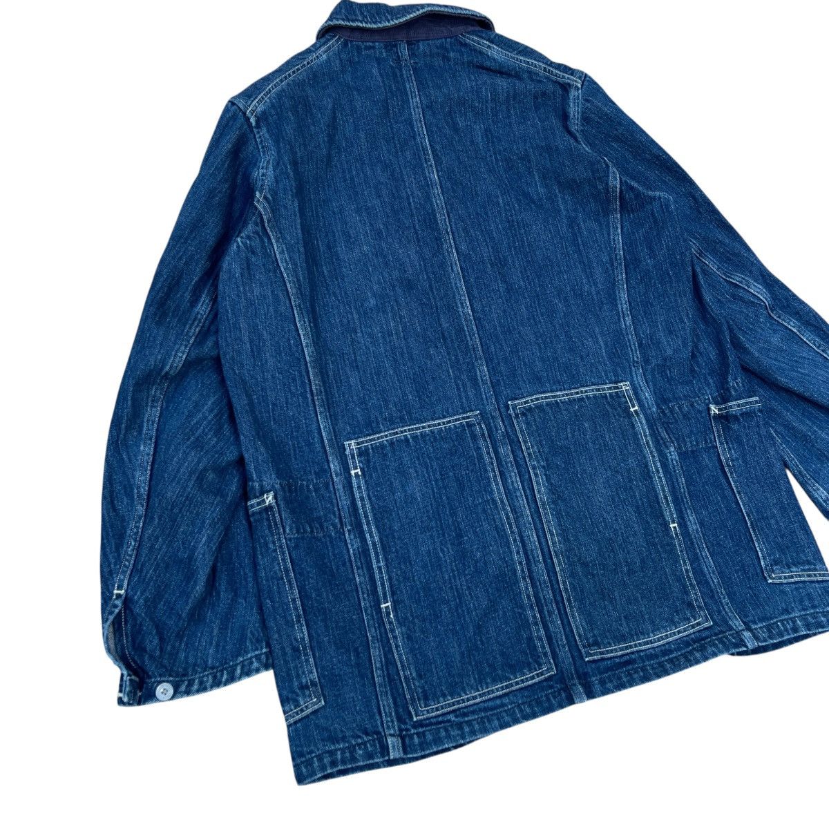Kapital Kapital Indigo USN Shawl Collar Chore Denim Jacket Size US M / EU 48-50 / 2 - 7 Thumbnail