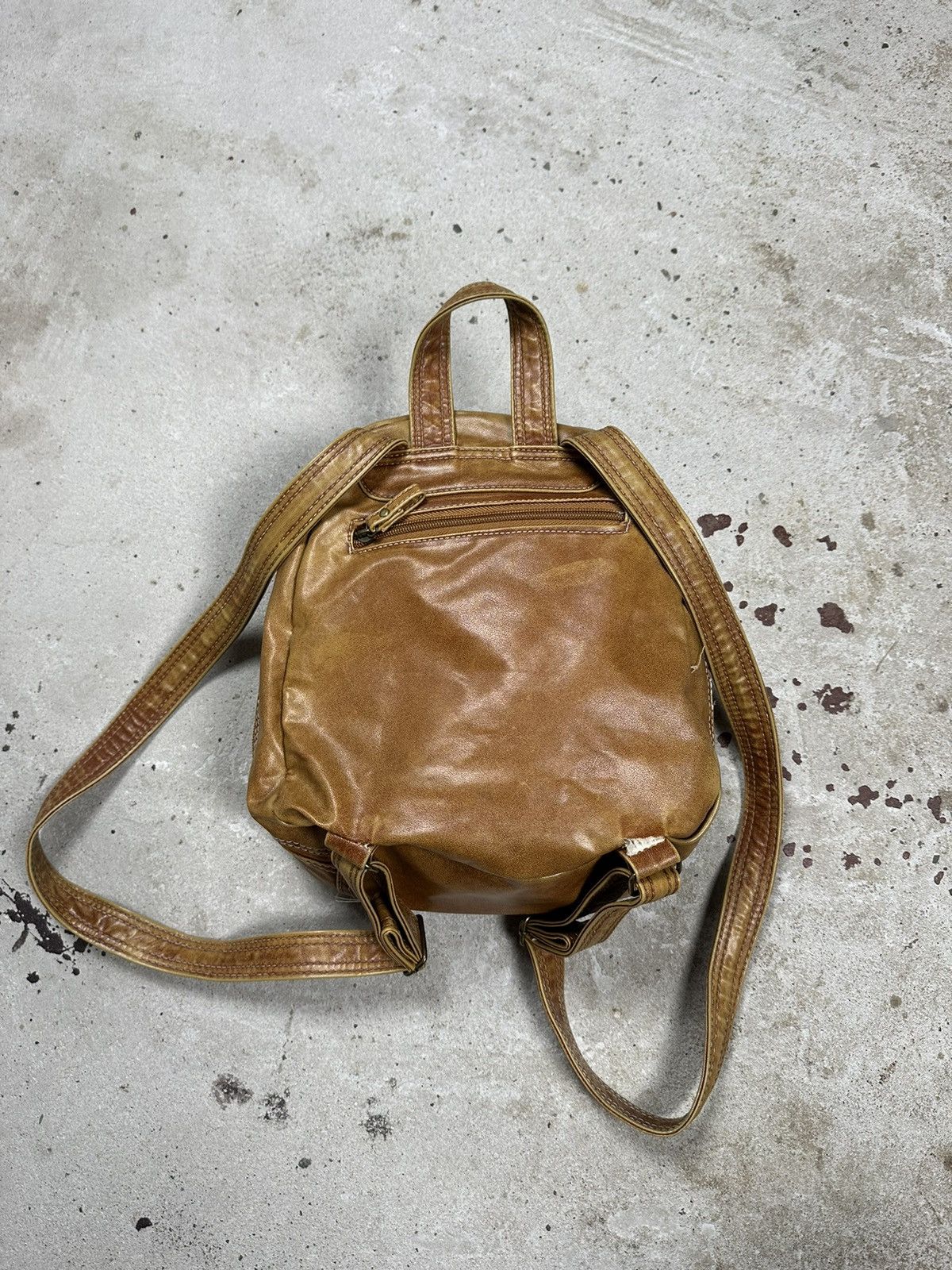 Affliction Vintage Y2K Faux Leather Small Backpack Bag Size ONE SIZE - 9 Thumbnail