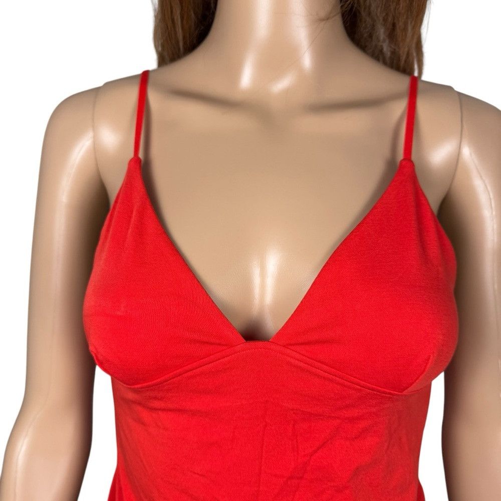 Free People New Free People Luna Tencel Triangle Red Cami Size M/L Size M / US 6-8 / IT 42-44 - 2 Thumbnail