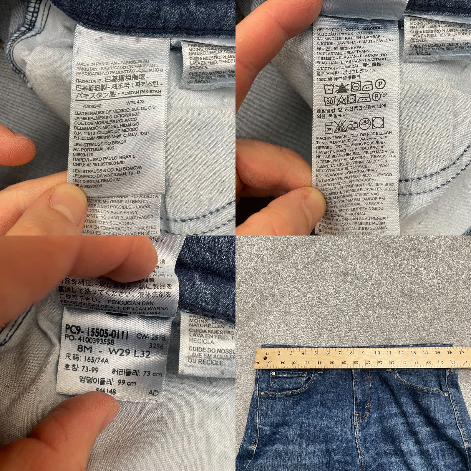 Levi's VINTAGE Levi's 505 Straight Leg Jeans Womens Size 8 Blue Mid Rise Casual Cotton 32x31 Size 30" / US 8 / IT 44 - 8 Thumbnail