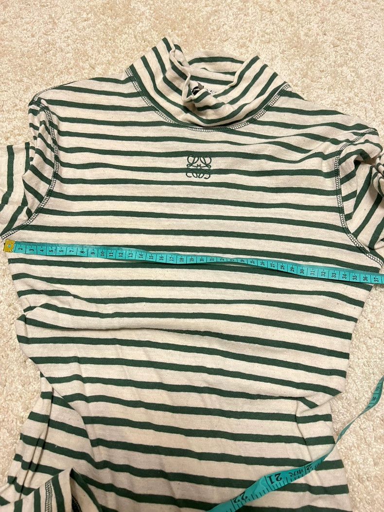 Loewe LOEWE Green stripe logo small high collar cotton undergarm Size S / US 4 / IT 40 - 5 Thumbnail