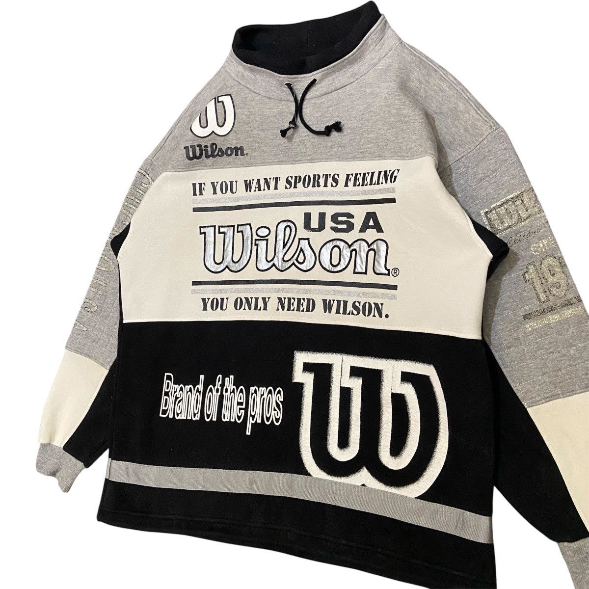 Wilson Vintage Wilson USA AOP Turtleneck Sweatshirt Size US L / EU 52-54 / 3 - 3 Thumbnail