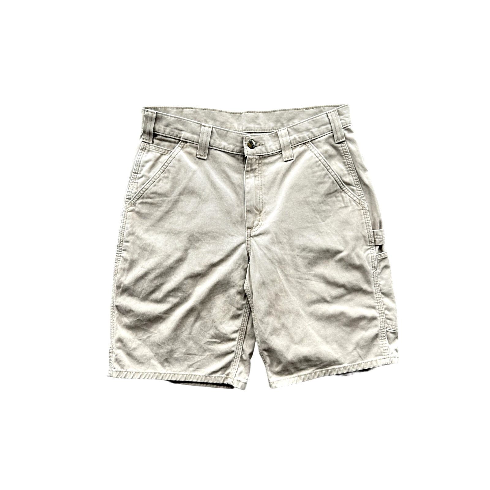 Carhartt × Vintage 2000's Carhartt Tan Cotton Canvas Workwear Shorts Size US 32 / EU 48 - 1 Thumbnail