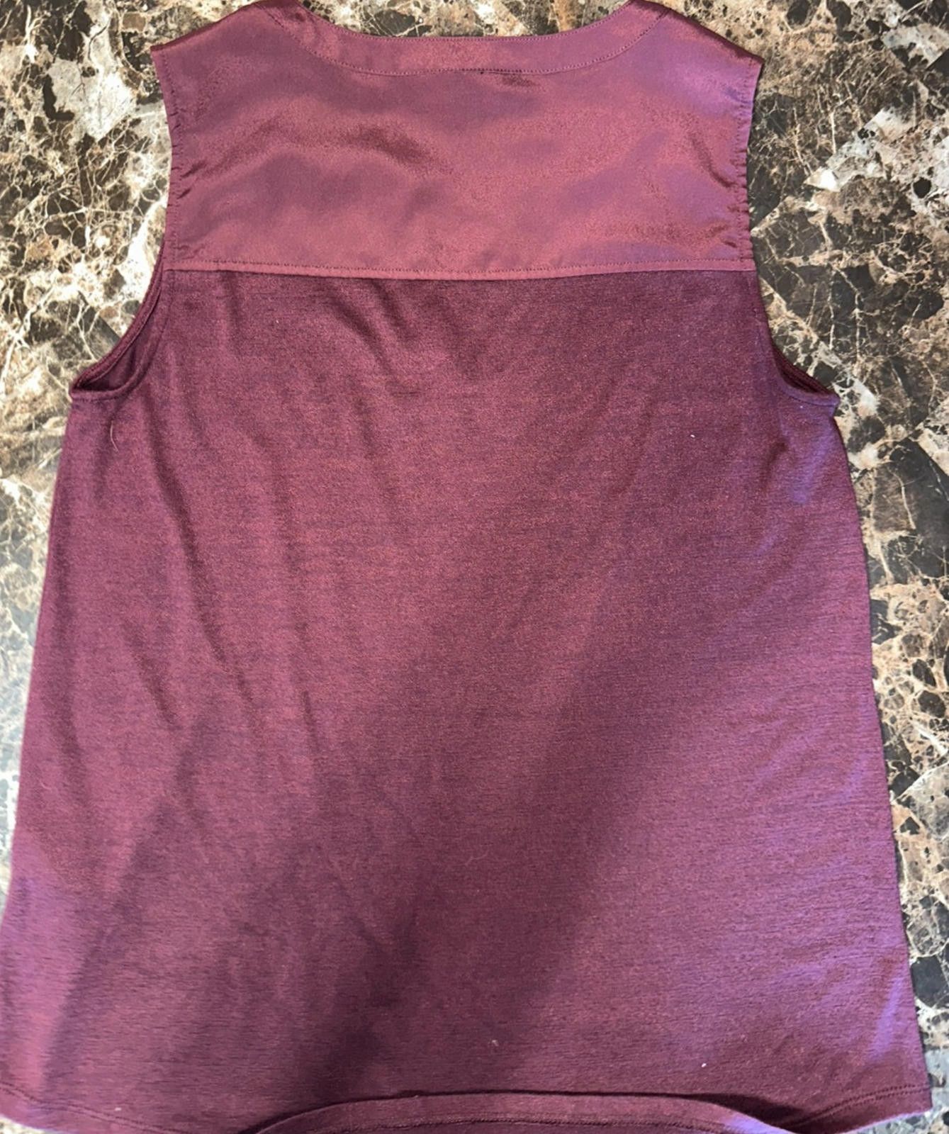 The Unbranded Brand Burgundy sleeveless blouse M Size M / US 6-8 / IT 42-44 - 5 Thumbnail