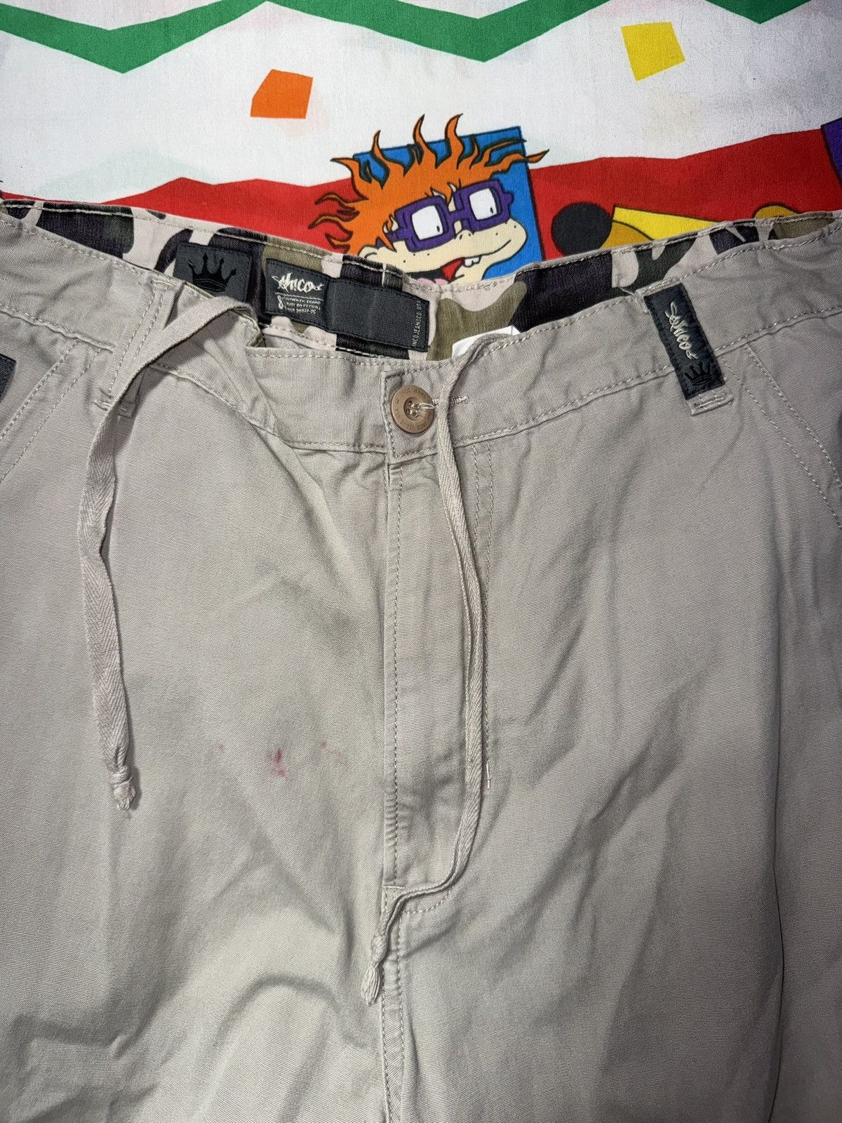 JNCO Vintage 90s JNCO 85 Marine Skull Patches Cargo Shorts Size US 36 / EU 52 - 7 Thumbnail